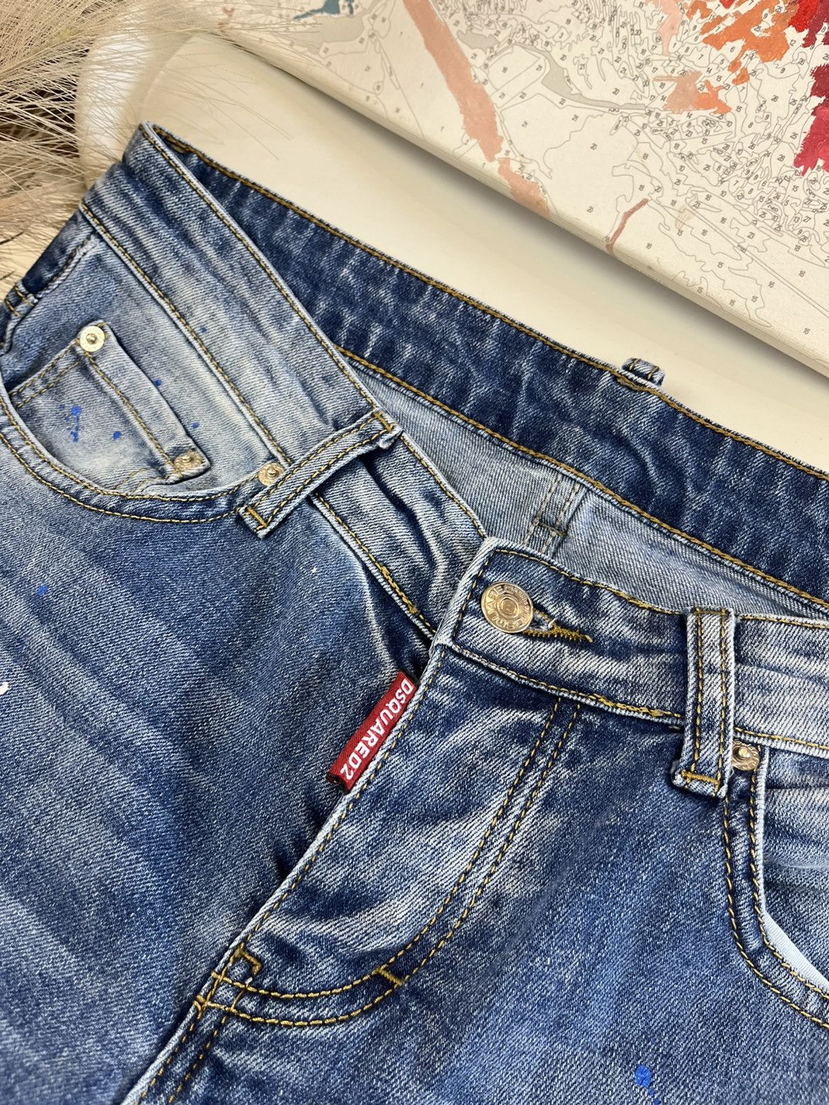 Designer × Dsquared2 DSQUARED2 Jean Denim Pants Jeans Distressed Style Size US 30 / EU 46 - 3 Thumbnail