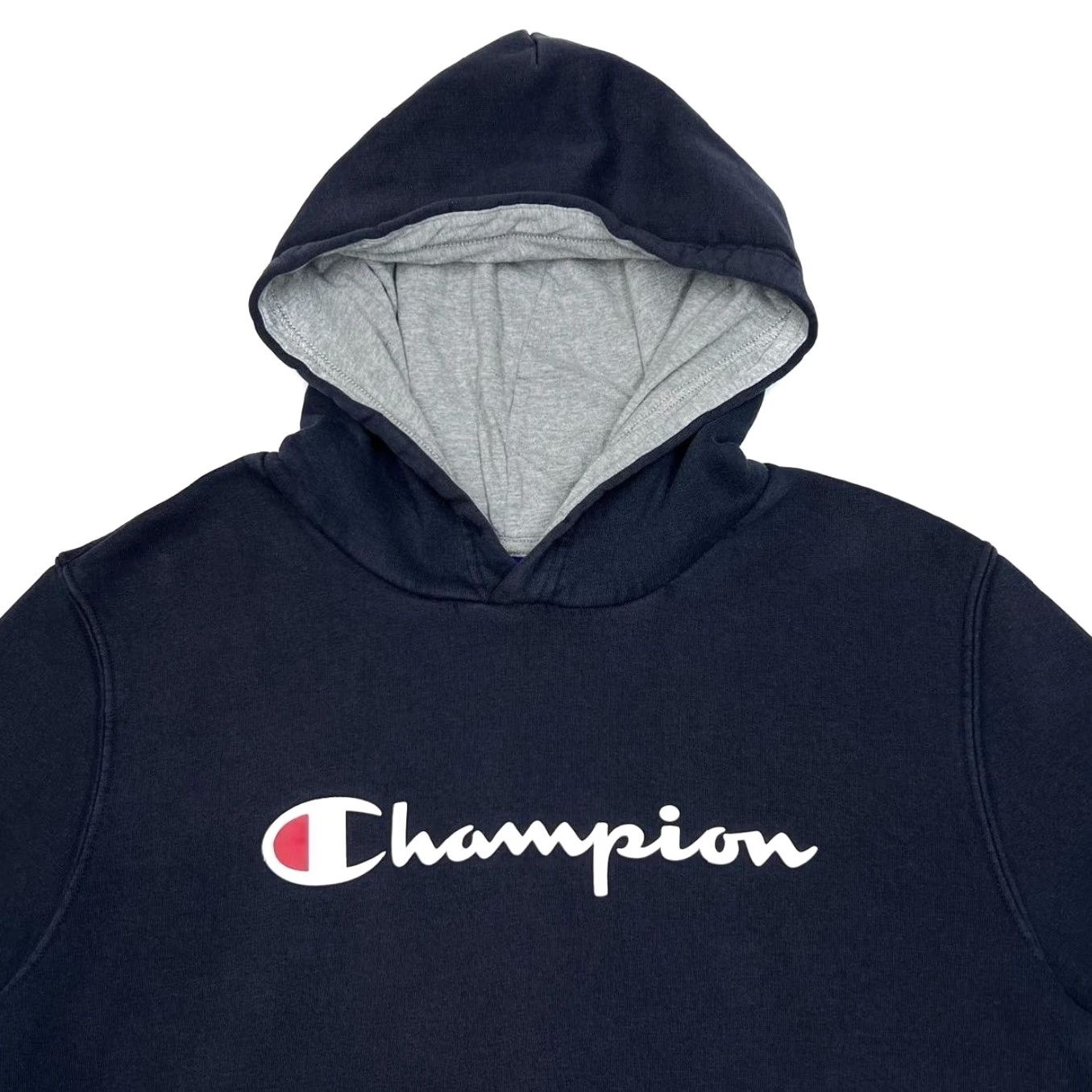Champion Champion Classic Logo Spellout Graphic Dark Navy Pullover Hoodie M Mens Long Sleeve Hooded Logo Pullover Hoodie Size US M / EU 48-50 / 2 - 4 Thumbnail