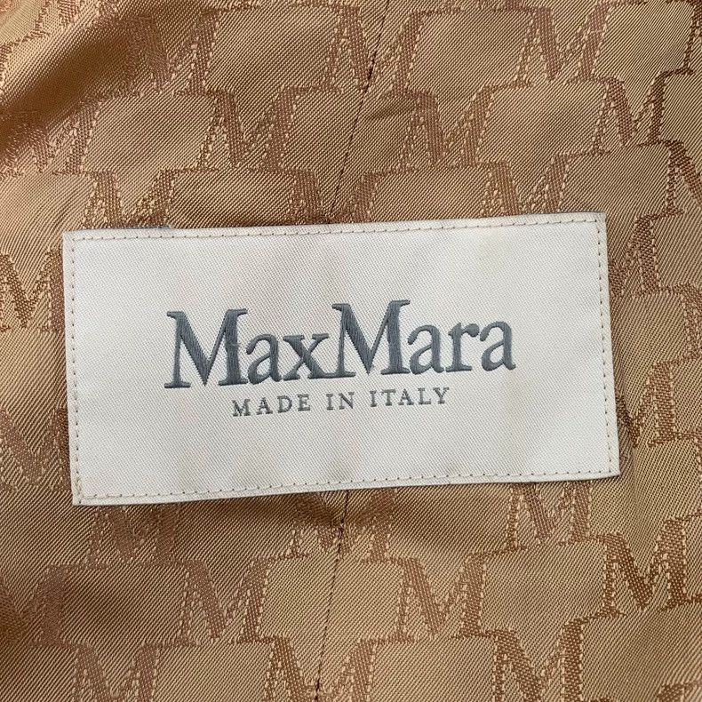 Max Mara Max Mara 101801 brown wool lapel double-breasted belted co Size S / US 4 / IT 40 - 6 Thumbnail