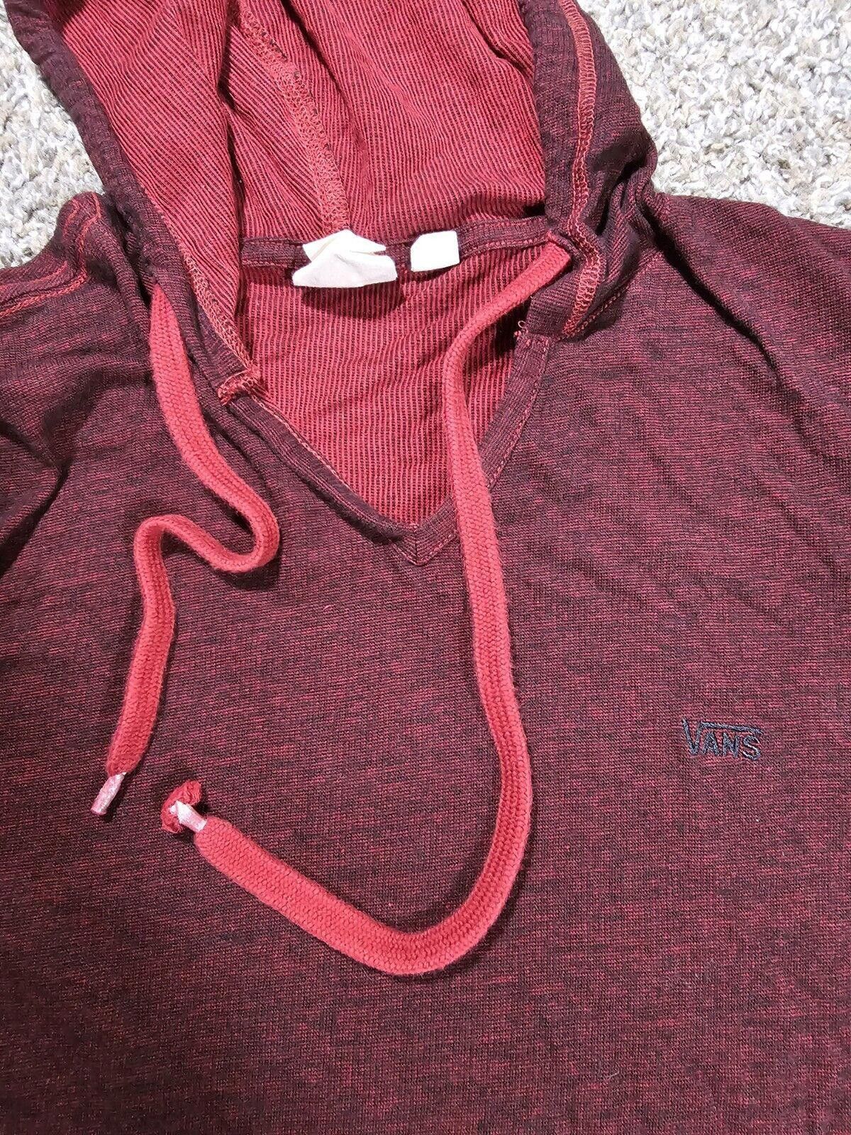 Vans VANS Heritage Red Lightweight Vneck Hoodie Men’s Size M Size US 32 / EU 48 - 2 Thumbnail