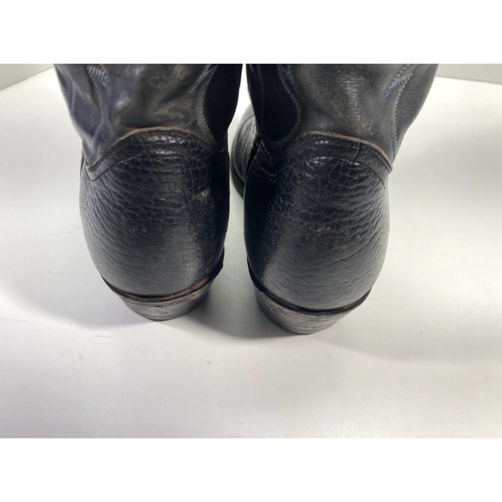 CO VINTAGE Adams Boot Co Boots Men Size 8 D Black Leather Western Cowboy Rodeo Classic Boots Mens Size US 8 / EU 41 - 7 Thumbnail
