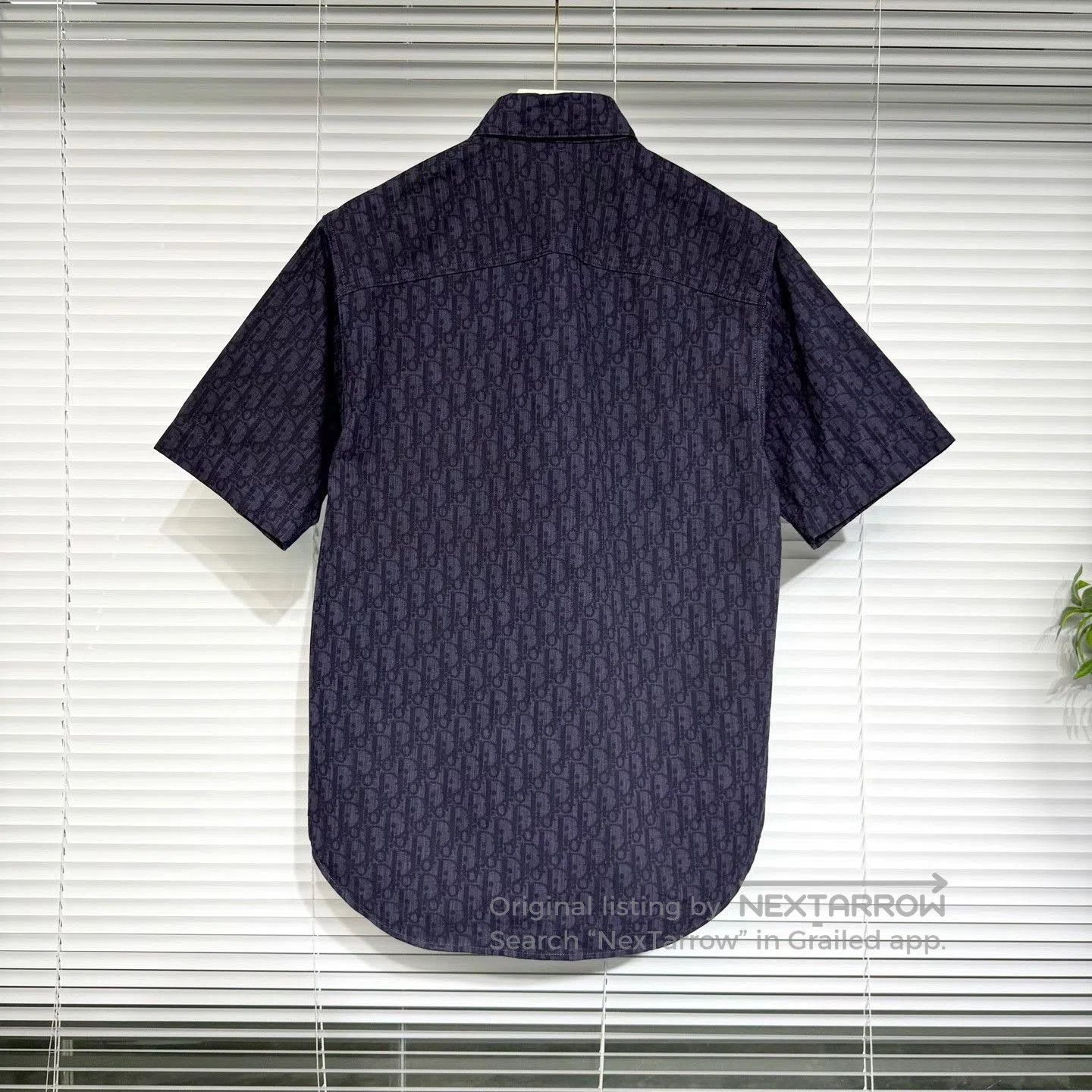 Dior Dior Oblique Print Denim Short-Sleeve Shirt. Size US XS / EU 42 / 0 - 2 Thumbnail