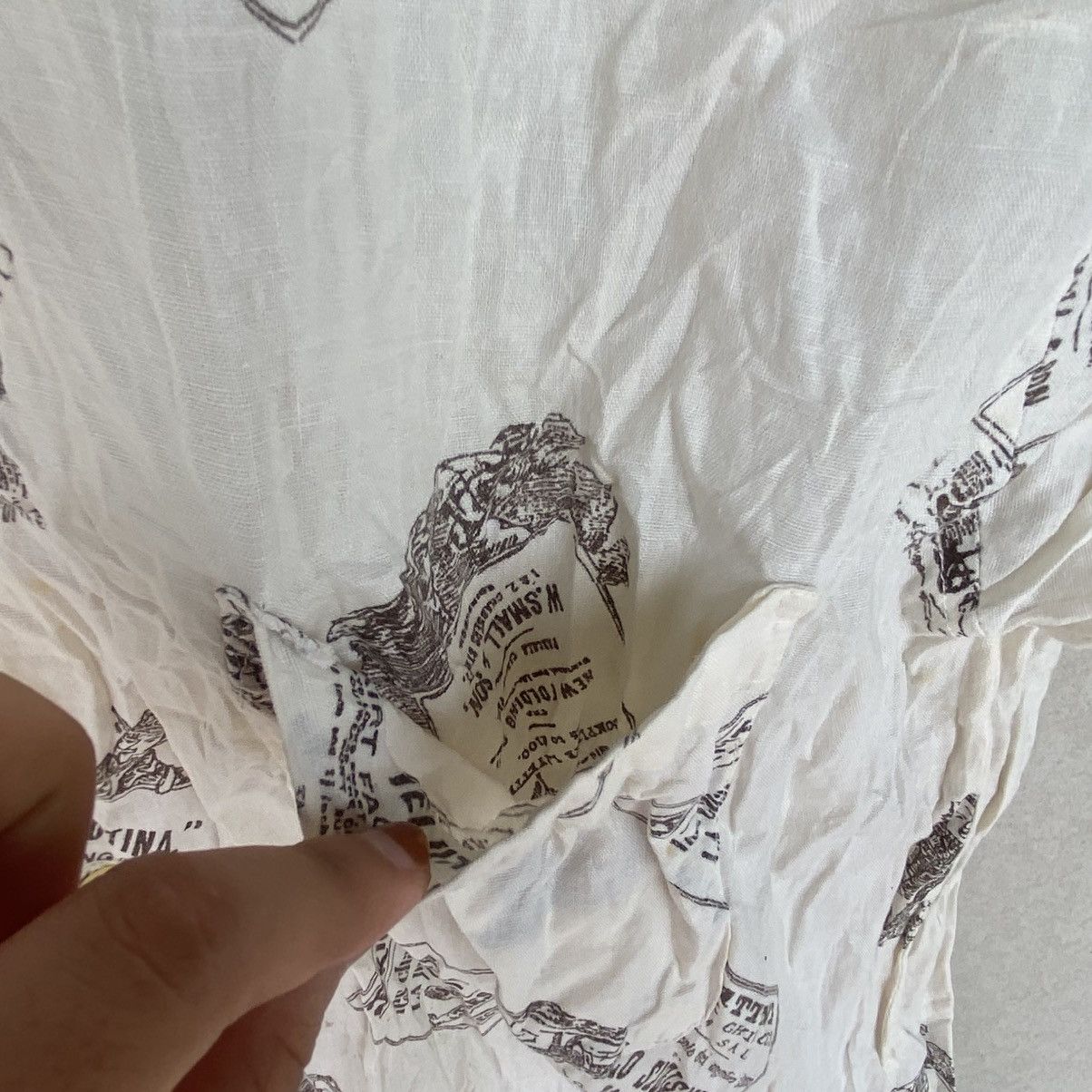 Other Vintage 90s White All Over Print Button Up Shirt Clothing Size US M / EU 48-50 / 2 - 8 Thumbnail
