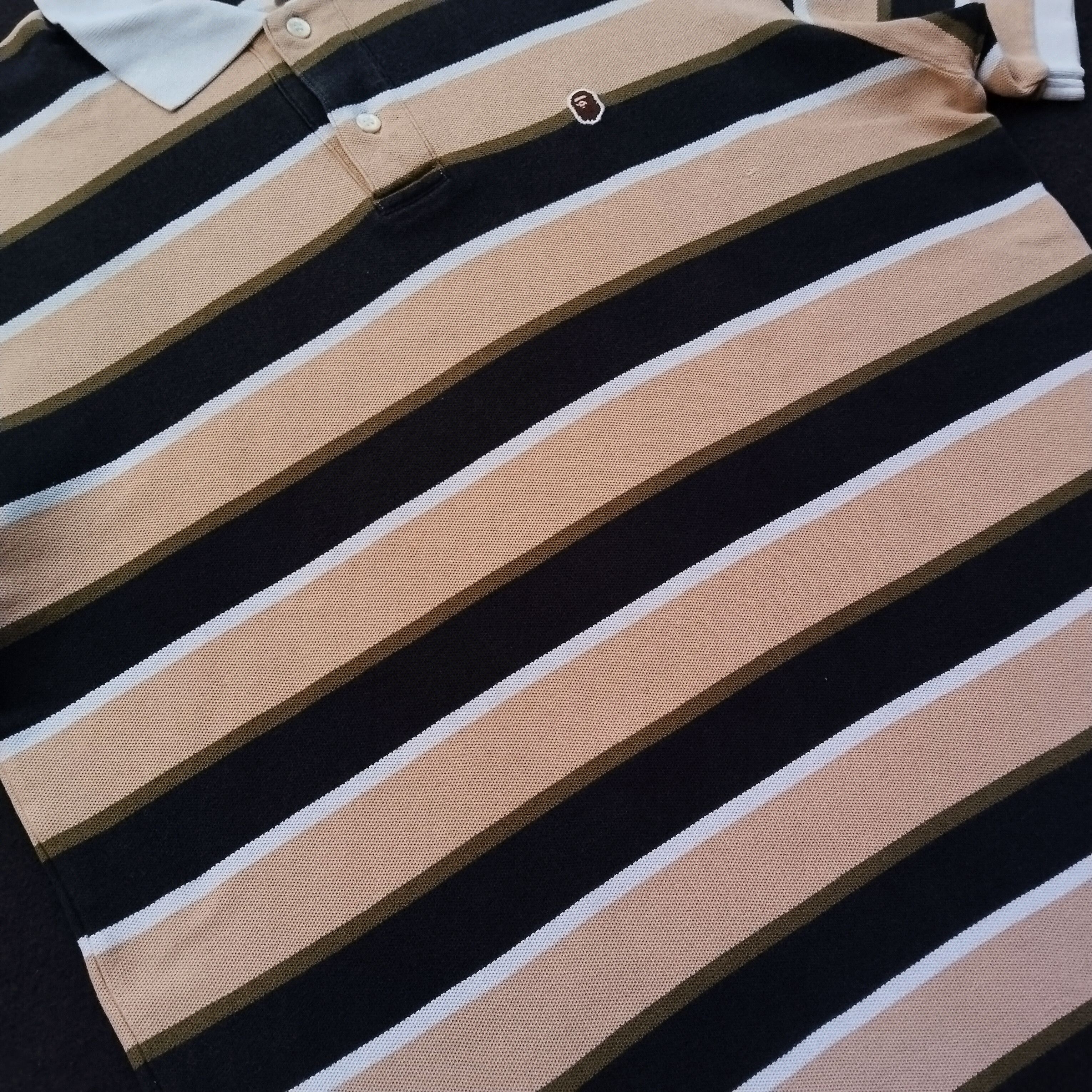 2007 Bape Stripe Polo