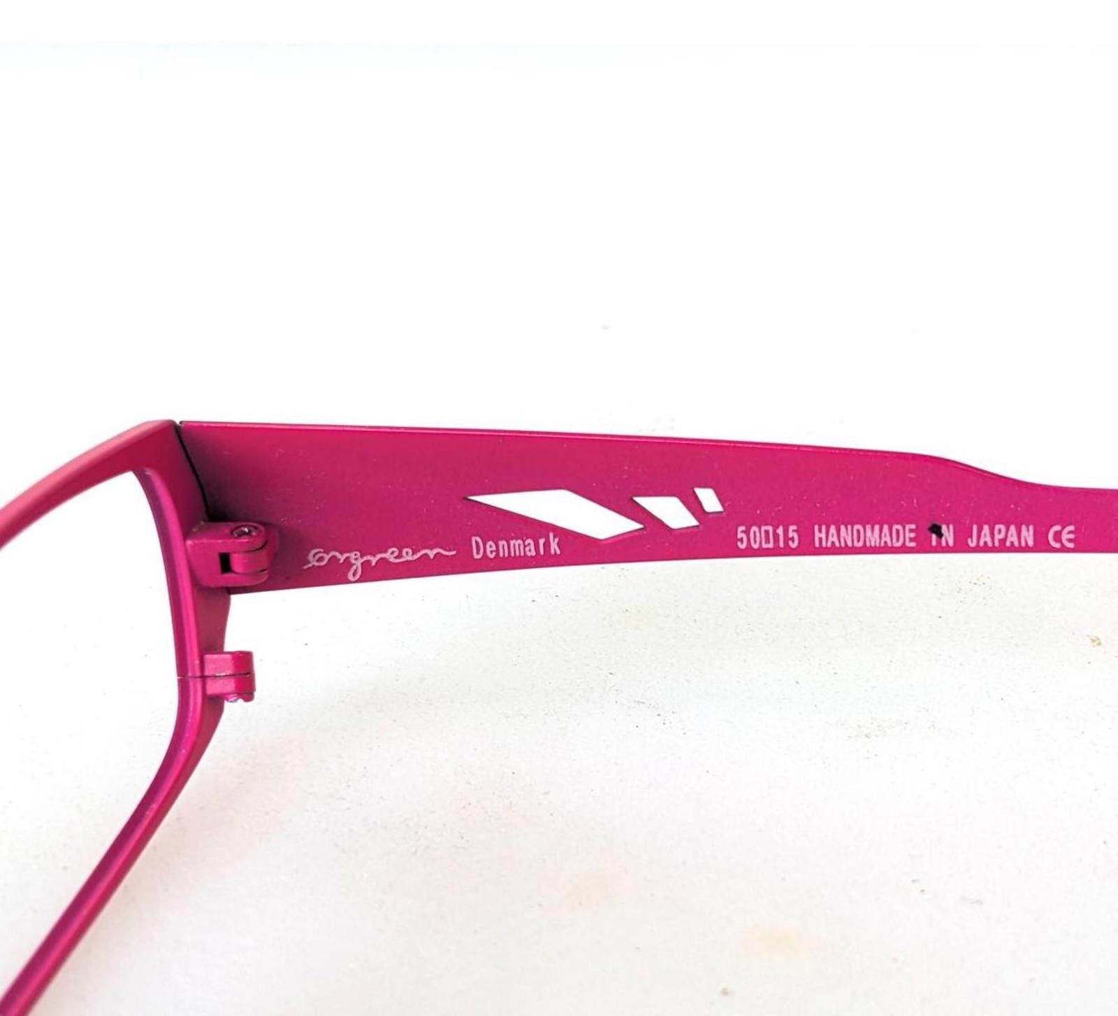 Other Orgreen Japan Hellcat Women Eyeglasses Pink Rectangular Size ONE SIZE - 7 Thumbnail