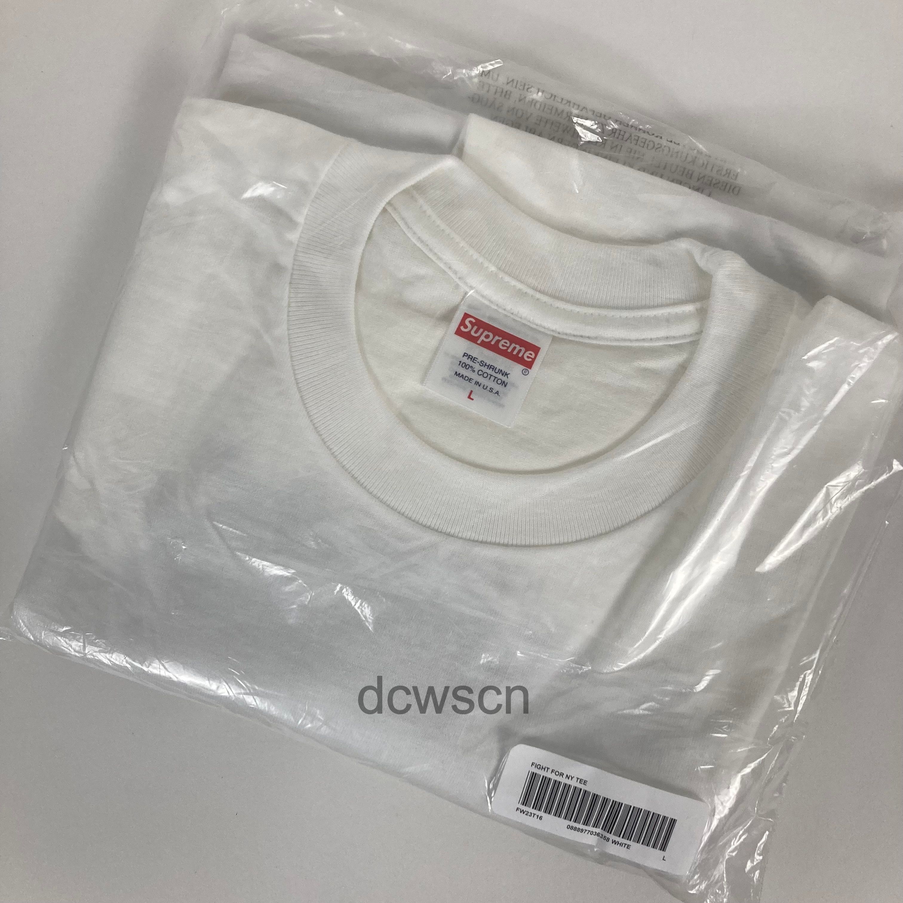 Supreme fighter tee white l large fw23 2023 short sleeve t-shirt