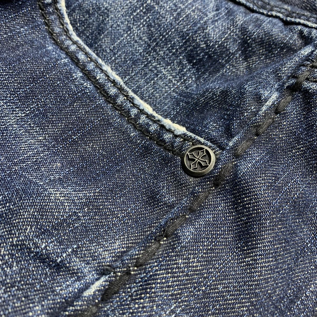 Affliction Rare Y2k Affliction Cross Studded Distressed Faded Jeans Size US 38 / EU 54 - 17 Thumbnail