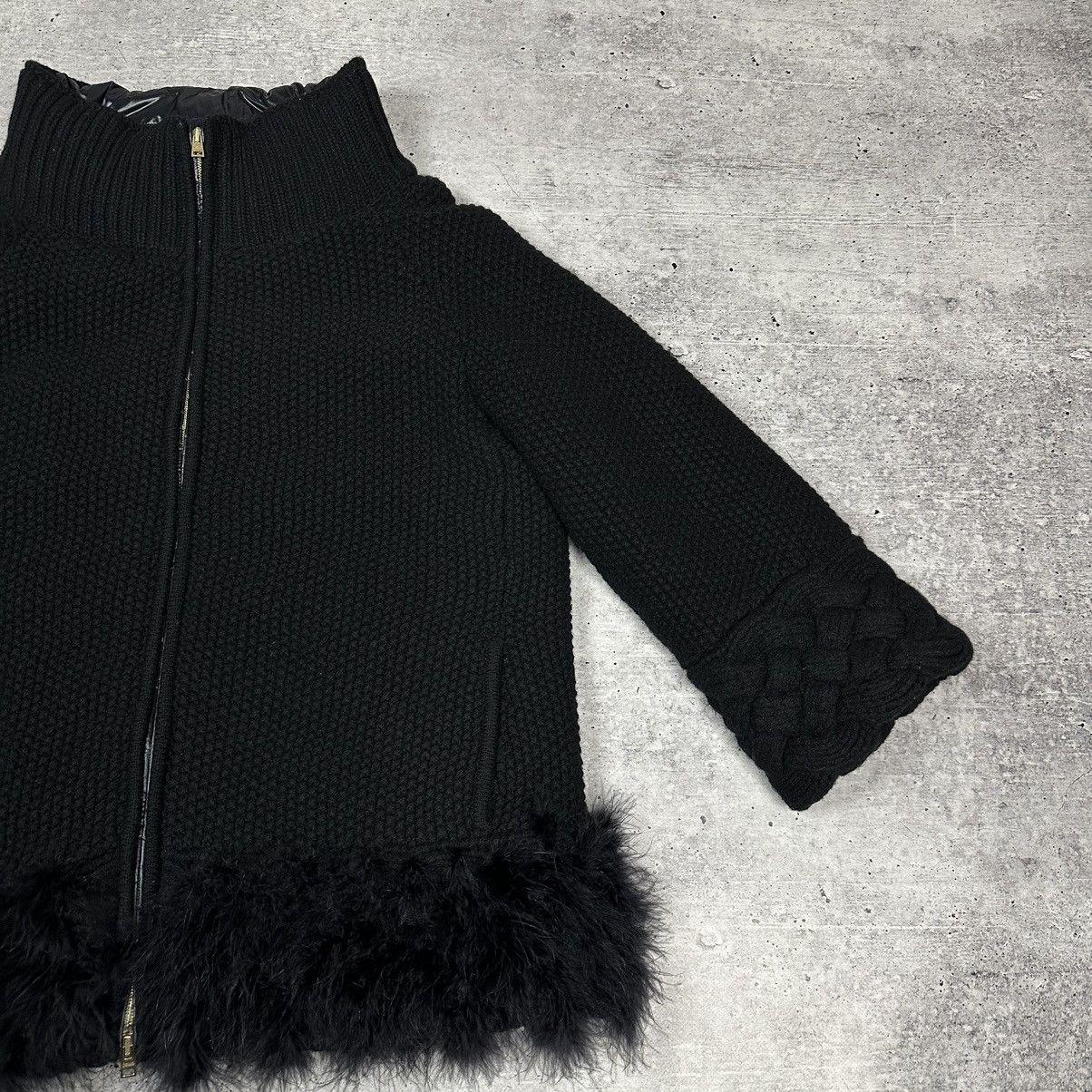 Designer × Herno HERNO Knitted Wool Down Jacket Feathers The Cuff Black Size M / US 6-8 / IT 42-44 - 4 Thumbnail