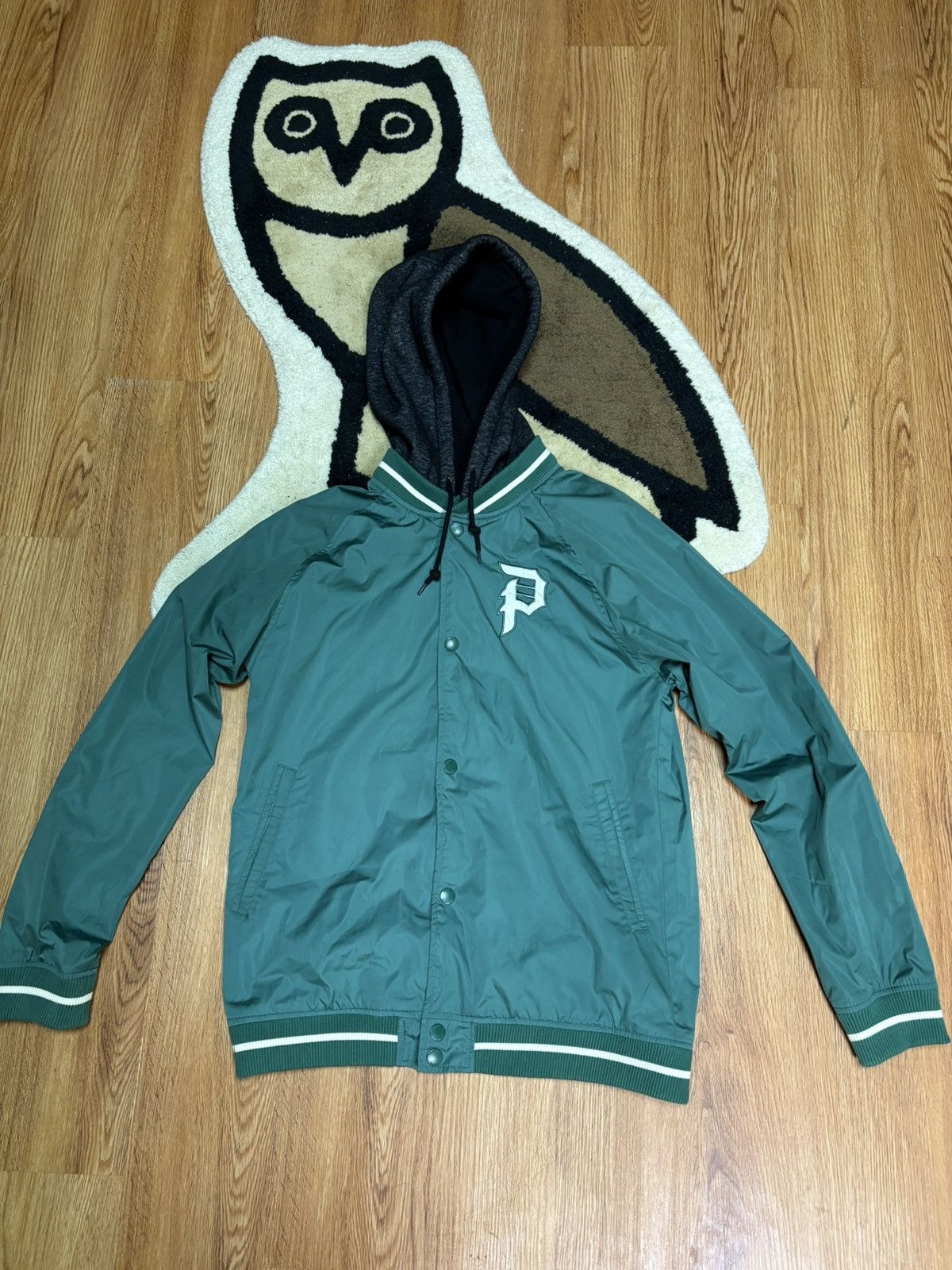 Primitive × Vintage Vintage Primitive Skateboards Two-Fer Green Varsity Jacket Size US S / EU 44-46 / 1 - 1 Thumbnail