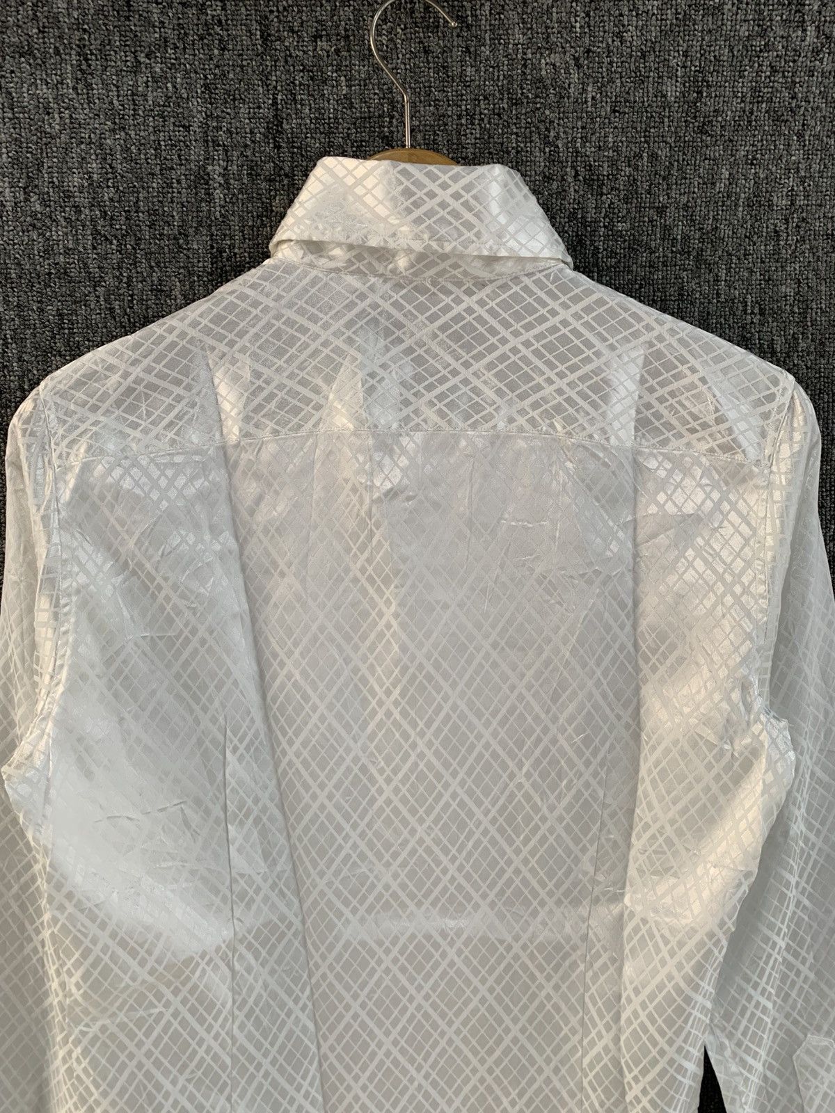 Tornado Mart Tornado Mark White Button Shirt Silk Silky Size M / US 6-8 / IT 42-44 - 8 Thumbnail