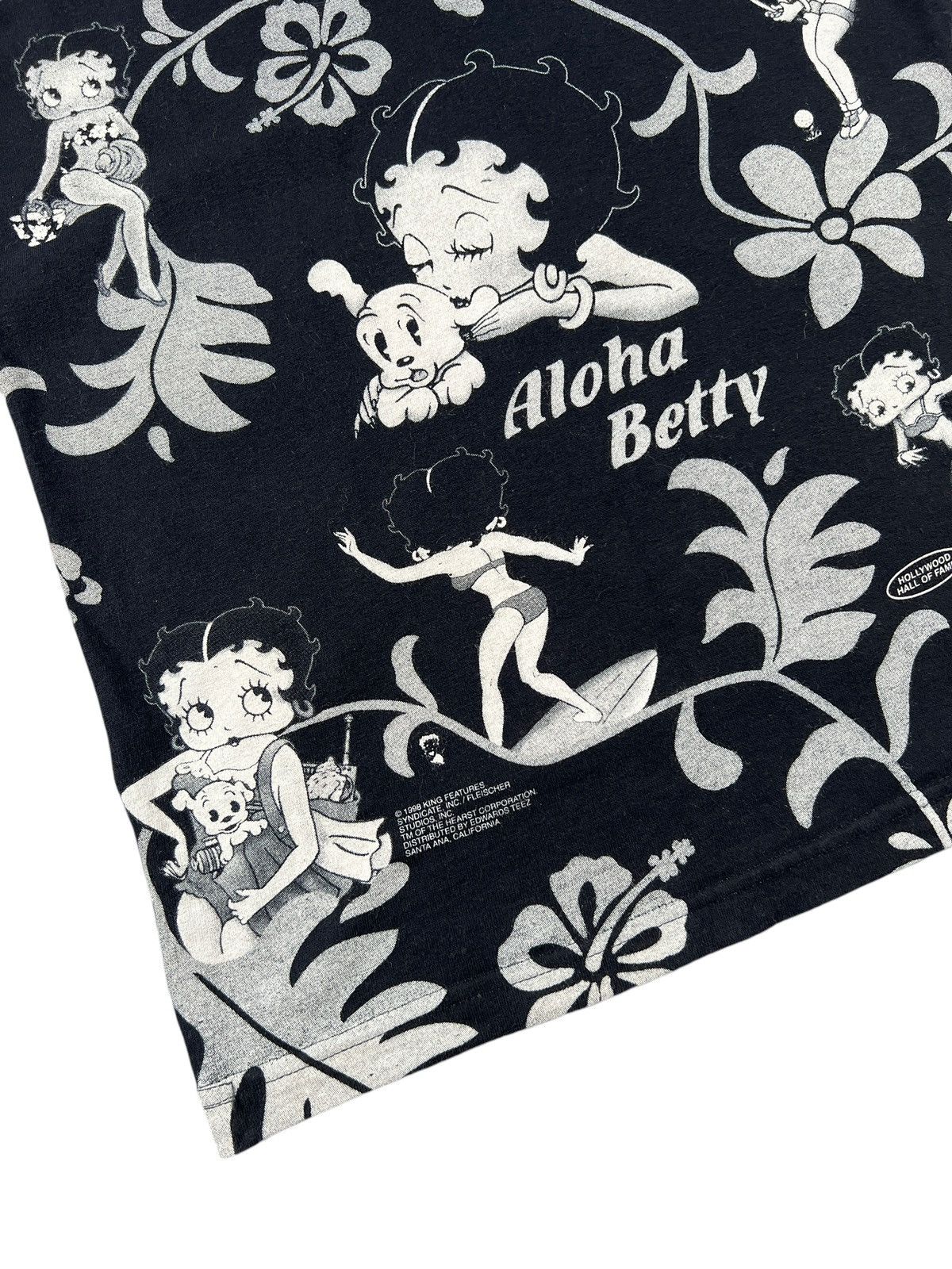 Cartoon Network × Vintage Vintage 1998 Betty Boop Hawaii All-Over Print Tshirt Size US S / EU 44-46 / 1 - 8 Thumbnail
