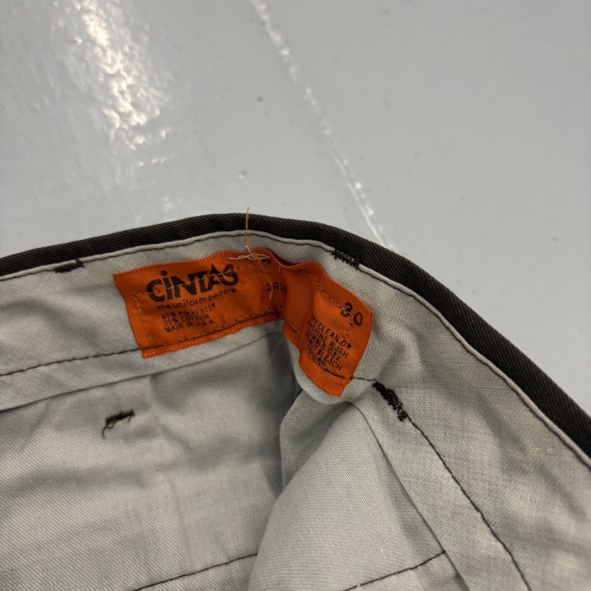 Other Vintage 70s 80s Cintas Brown Canvas Workwear Chinos 29x32 Size US 29 - 4 Thumbnail