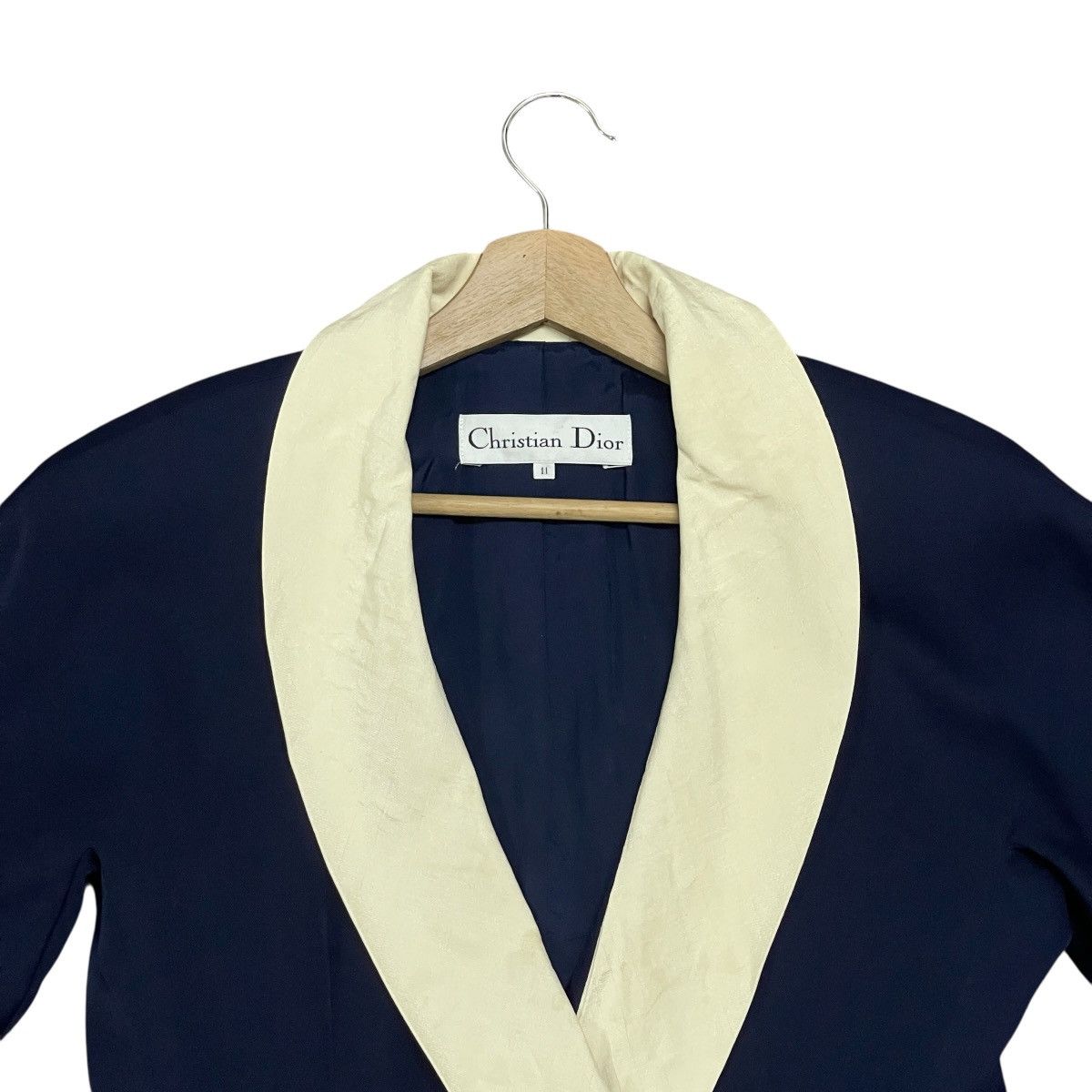 Dior ‼️LSTDROP‼️Vtg Christian Dior Wool Shawl Collar Smoking Jacket Size M / US 6-8 / IT 42-44 - 7 Thumbnail