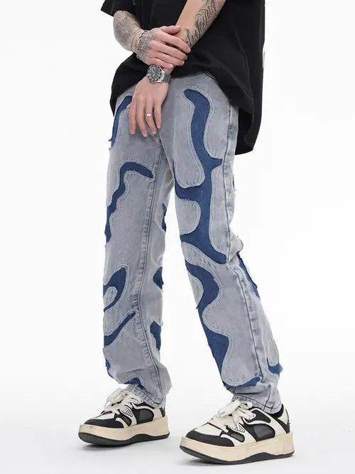 VIBE High street patchwork contrasting color bombshell jeans Size US 30 / EU 46 - 2 Thumbnail