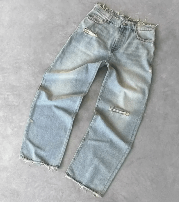 Washing Old Baggy Jeans