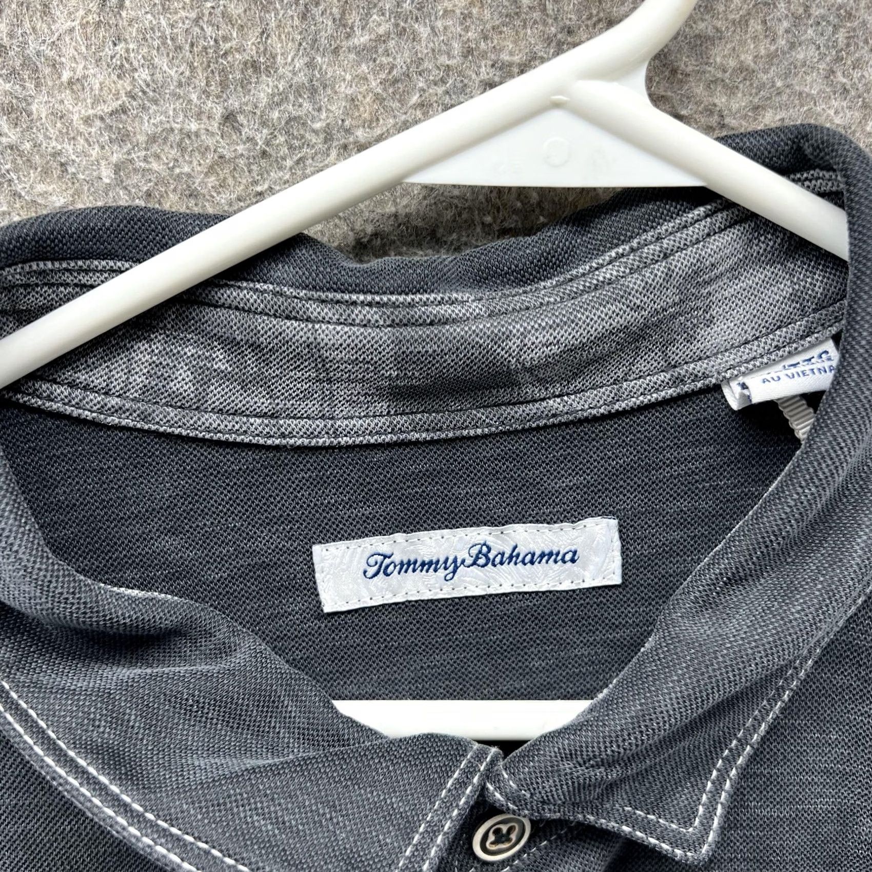 Tommy Bahama Tommy Bahama Polo Shirt Mens 2XL Gray Solid Knit Modal Marlin Logo Casual Golf Shirt Size US XXL / EU 58 / 5 - 6 Thumbnail