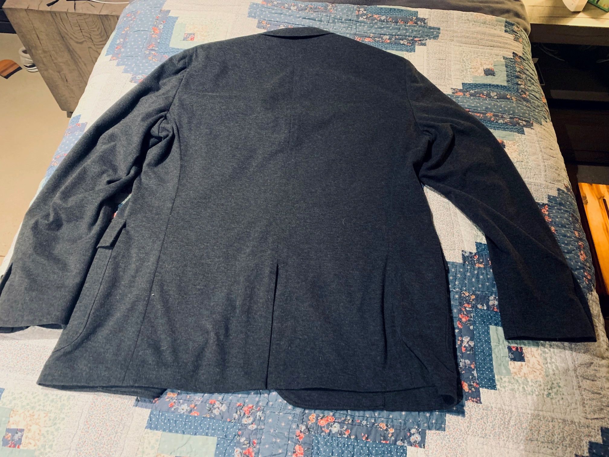 Polo Ralph Lauren Dark Gray Stretchy Cotton/Ploy Fabric Blazer Size 42R - 3 Thumbnail