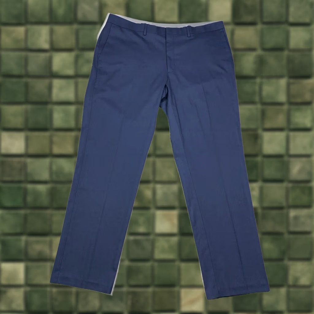 Haggar Haggar Dress Pants Blue 40x32 Luxury Stretch Flex Waistband Straight Fit Men Size US 40 / EU 56 - 1 Thumbnail