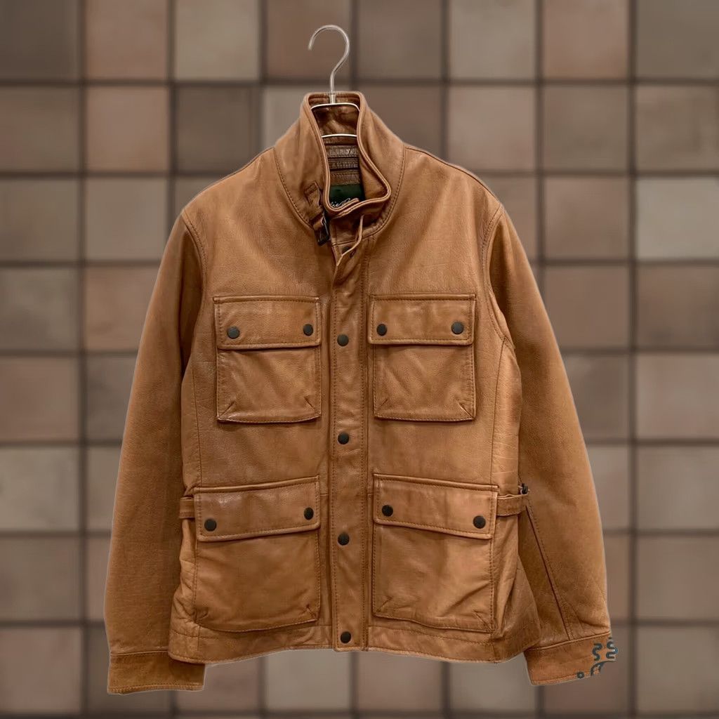 Eddie Bauer Eddie Bauer Leather Jacket Jacket Men S Brown Cowhide 100% Polyester Lining Size US S / EU 44-46 / 1 - 1 Thumbnail