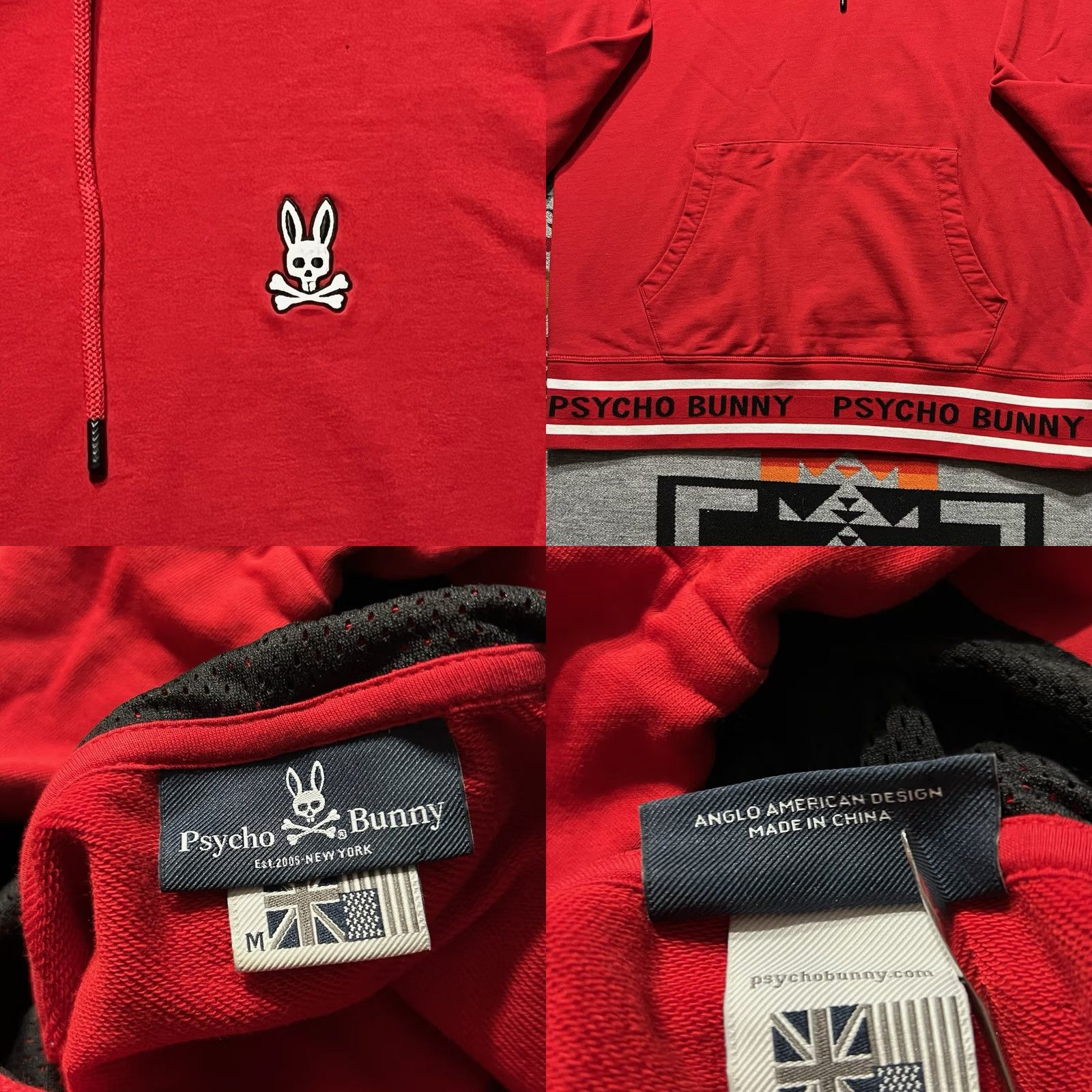Psycho Bunny Psycho Bunny Hoodie Mens Medium Red Logo Pullover Sweatshirt Preppy B3 Size US M / EU 48-50 / 2 - 8 Thumbnail