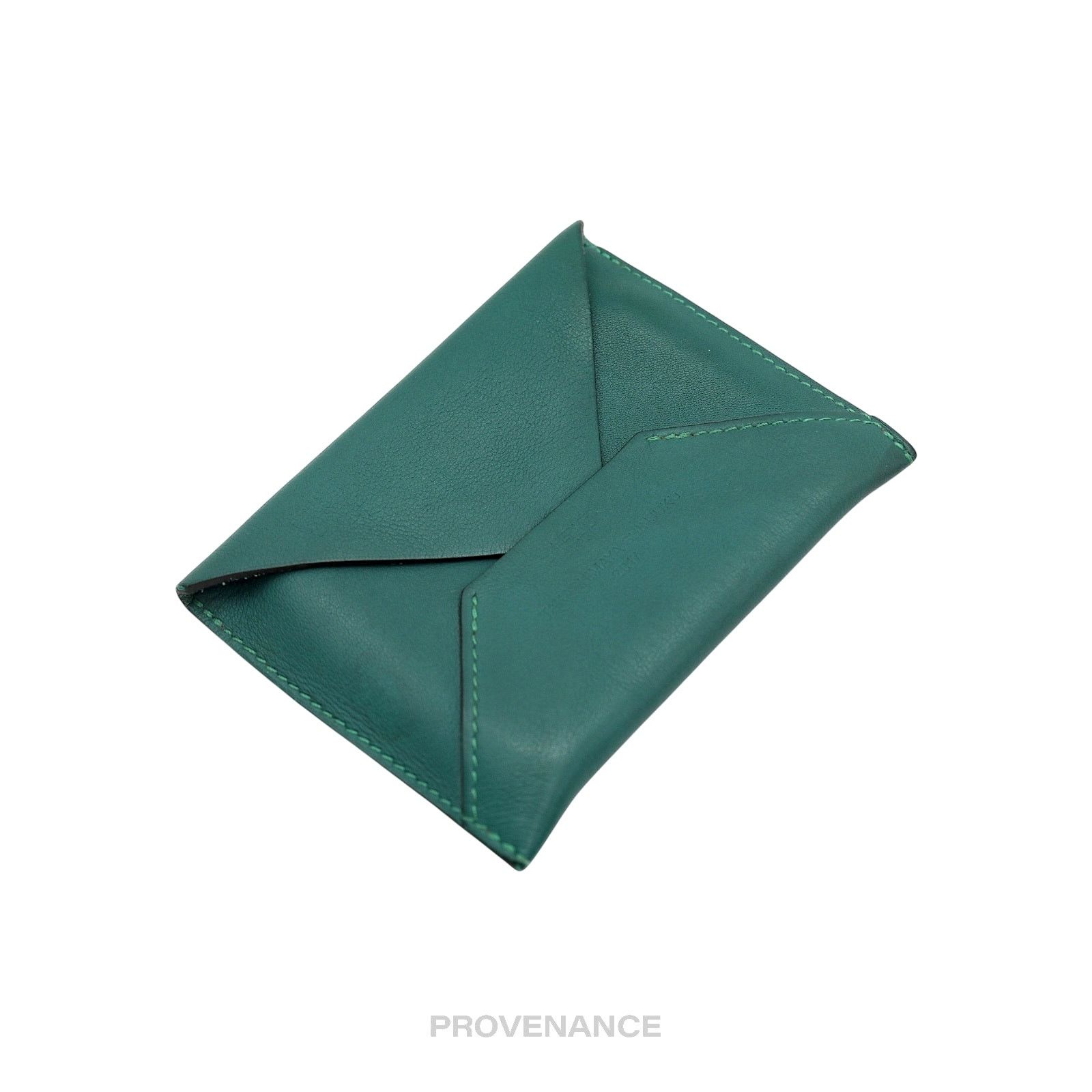 Hermes 🔴 Hermes Envelope PM Card Case - Teal Swift Leather Size ONE SIZE - 5 Thumbnail
