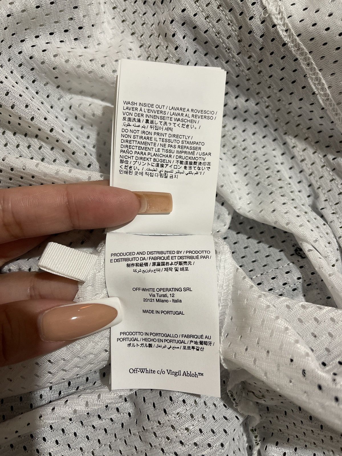 Off-White Off-White White and Gray Mesh Jersey Size US XL / EU 56 / 4 - 13 Thumbnail