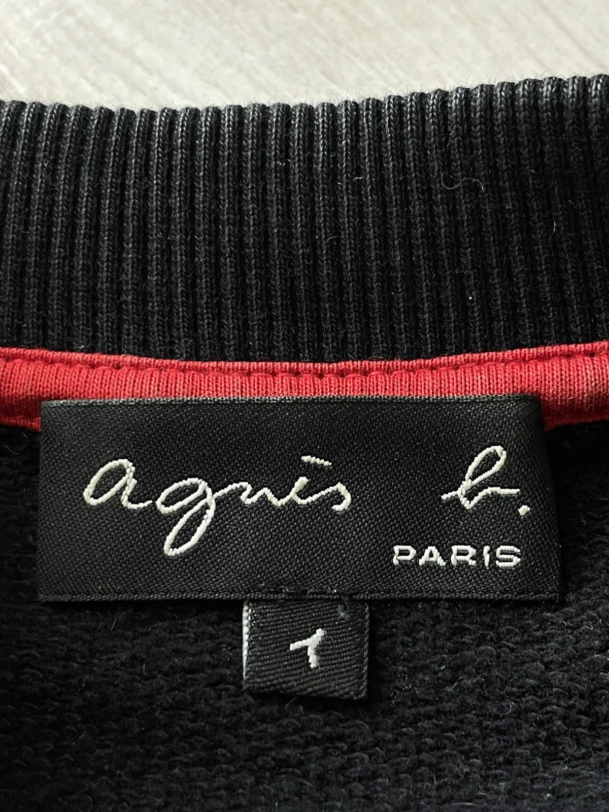agnes b. agnes b. Paris Liberte Black Sweatshirt Japanese Design RARE Size S / US 4 / IT 40 - 6 Thumbnail