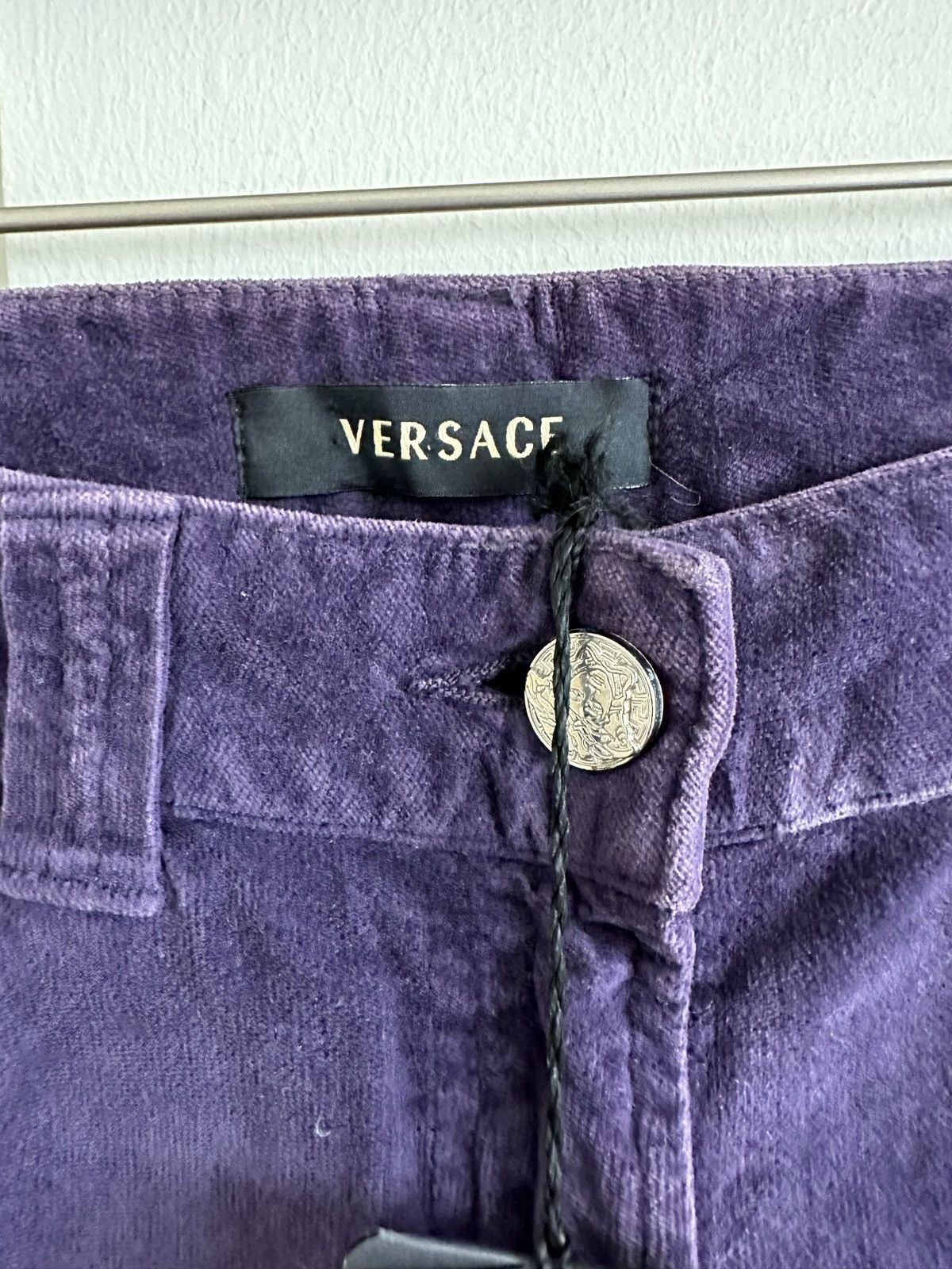 Versace Cotton Velvet Stretch Bootleg Jeans Size 30" / US 8 / IT 44 - 3 Thumbnail