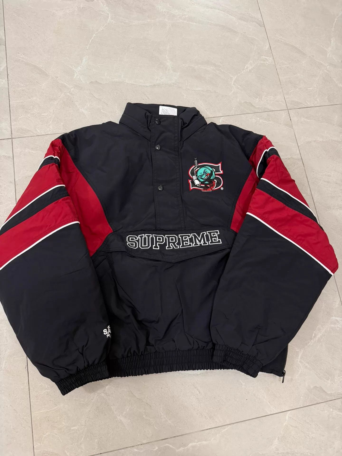 Supreme Supreme Striped Batik Zip Jacket (Black) | Grailed
