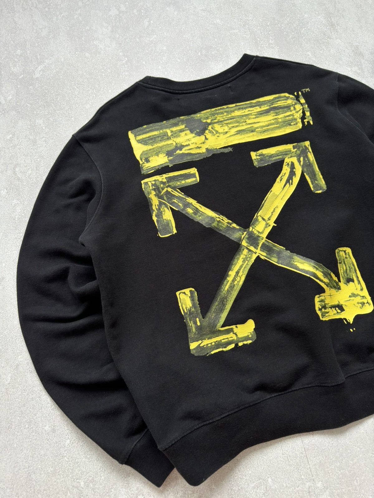 Designer × Off-White Off-White Black Sweatshirt Acrylic Arrow Big Logo Size US L / EU 52-54 / 3 - 5 Thumbnail