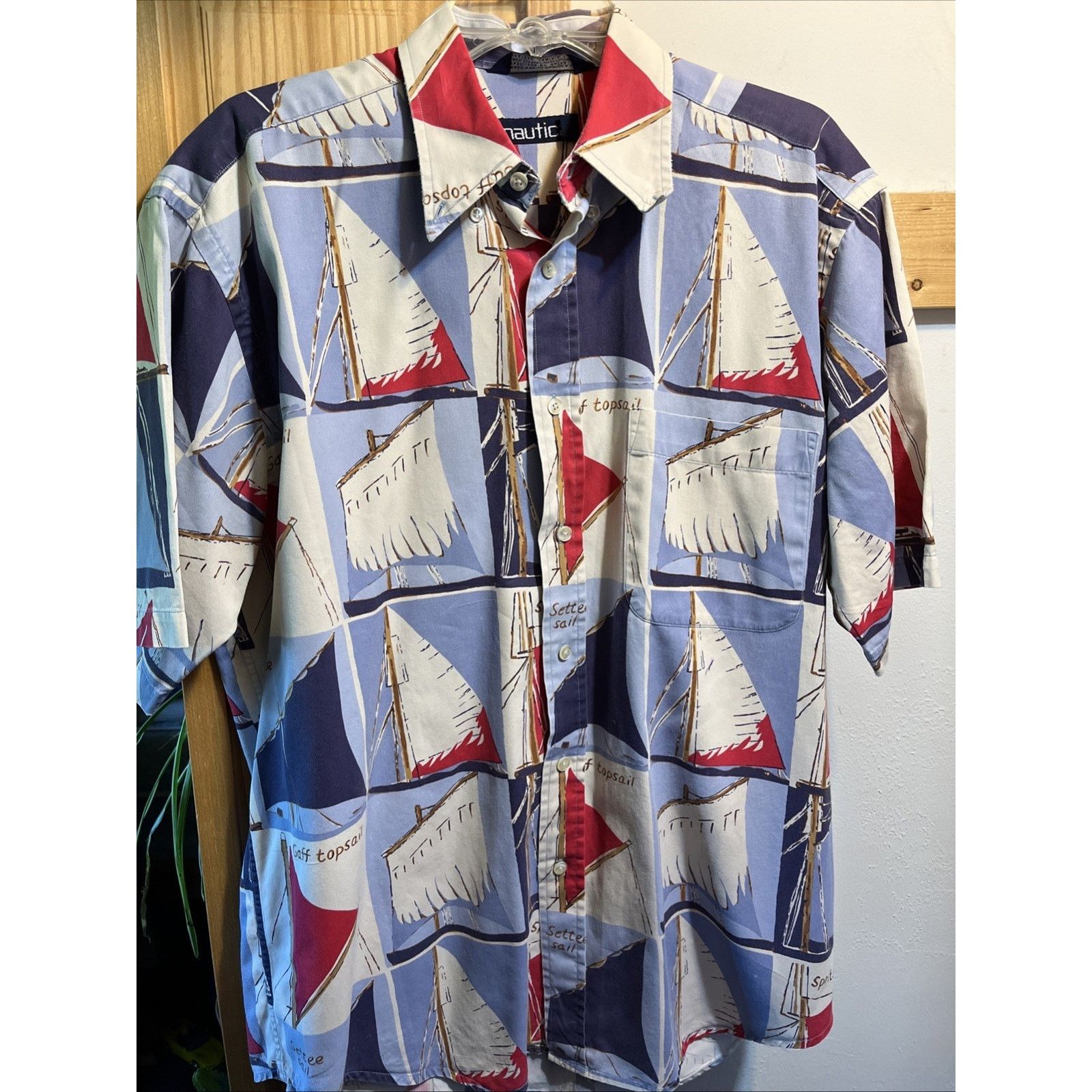 Nautica Nautica Vintage Shirt Mens M Sailboat Button Up Short Sleeve Size US M / EU 48-50 / 2 - 2 Thumbnail