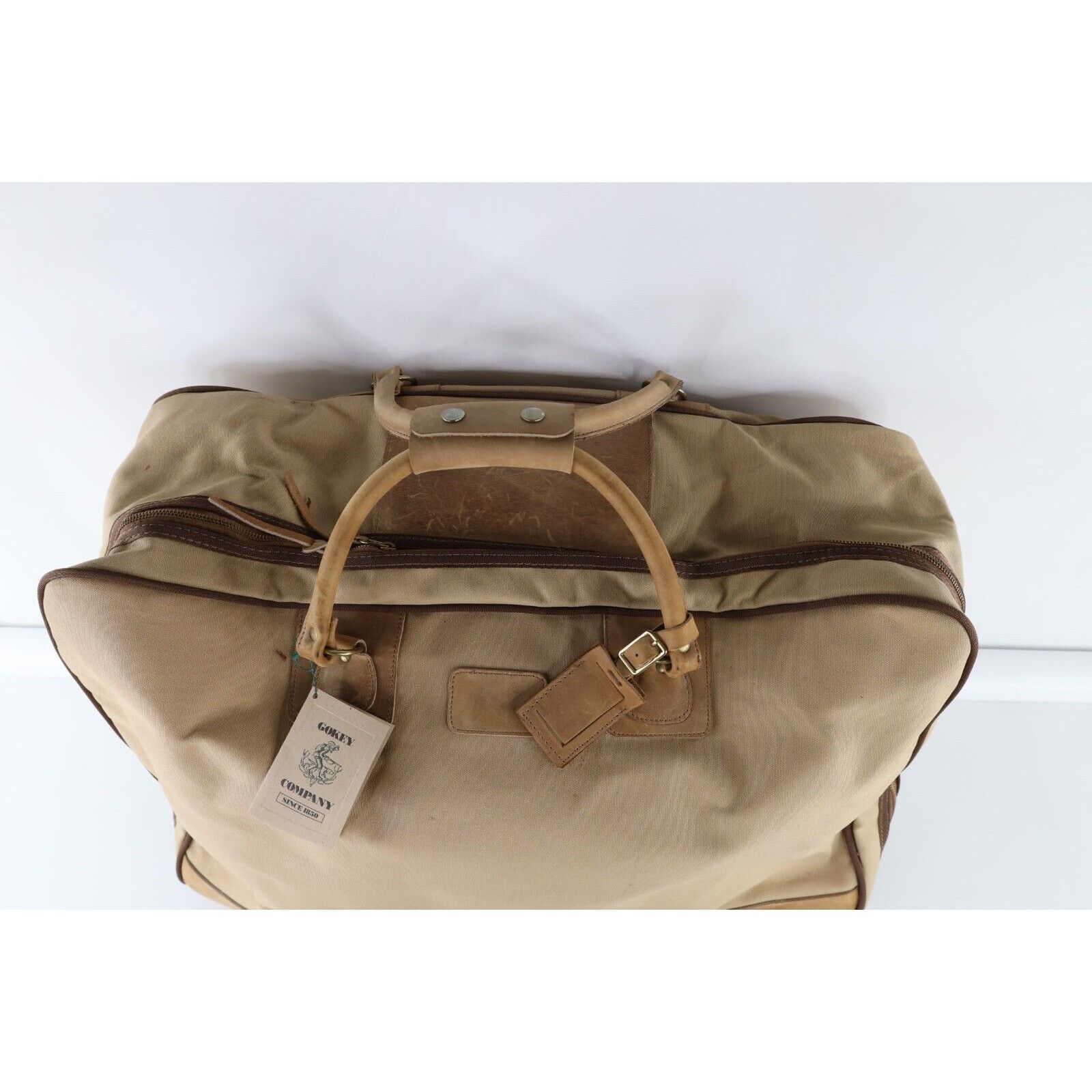 Orvis Deadstock Vintage Orvis Gokey Canvas Leather Duffel Bag Size ONE SIZE - 5 Thumbnail