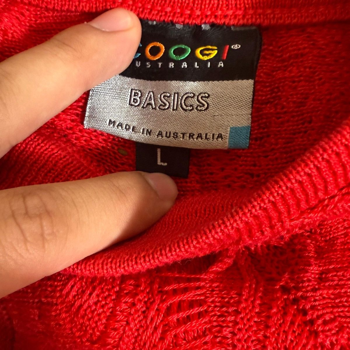Coogi Vintage COOGI Australia 3D Knit Sweater Red Mens L Biggie Size US L / EU 52-54 / 3 - 2 Thumbnail