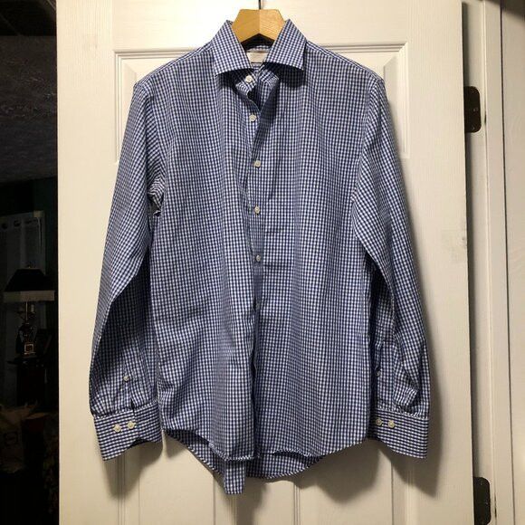 Lorenzo Uomo Lorenzo Uomo men's cotton dress shirt size: 16/34-35 Size US L / EU 52-54 / 3 - 1 Thumbnail