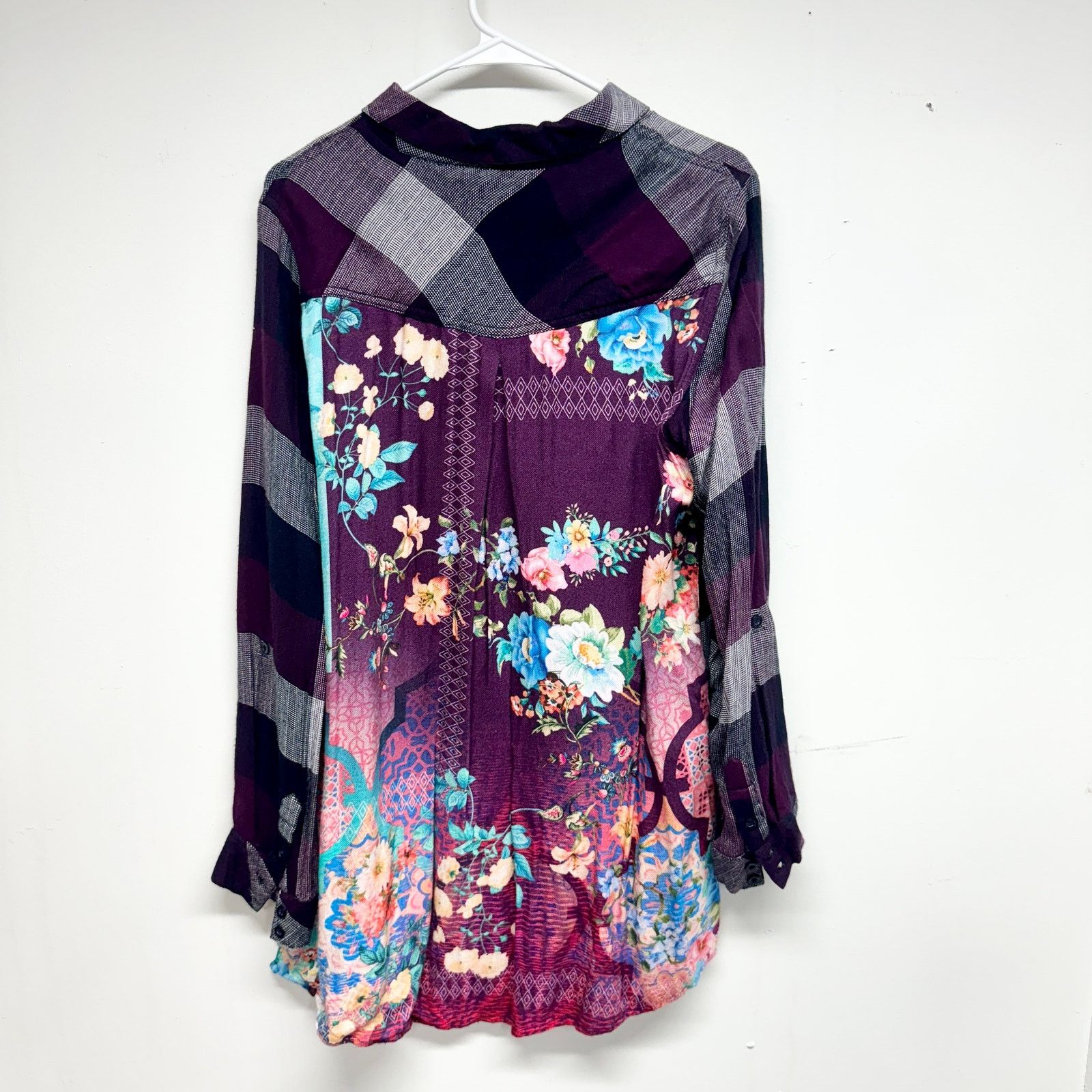 Other Tolani Collection Plaid Button Down Tunic Print Back Medium Size M / US 6-8 / IT 42-44 - 4 Thumbnail