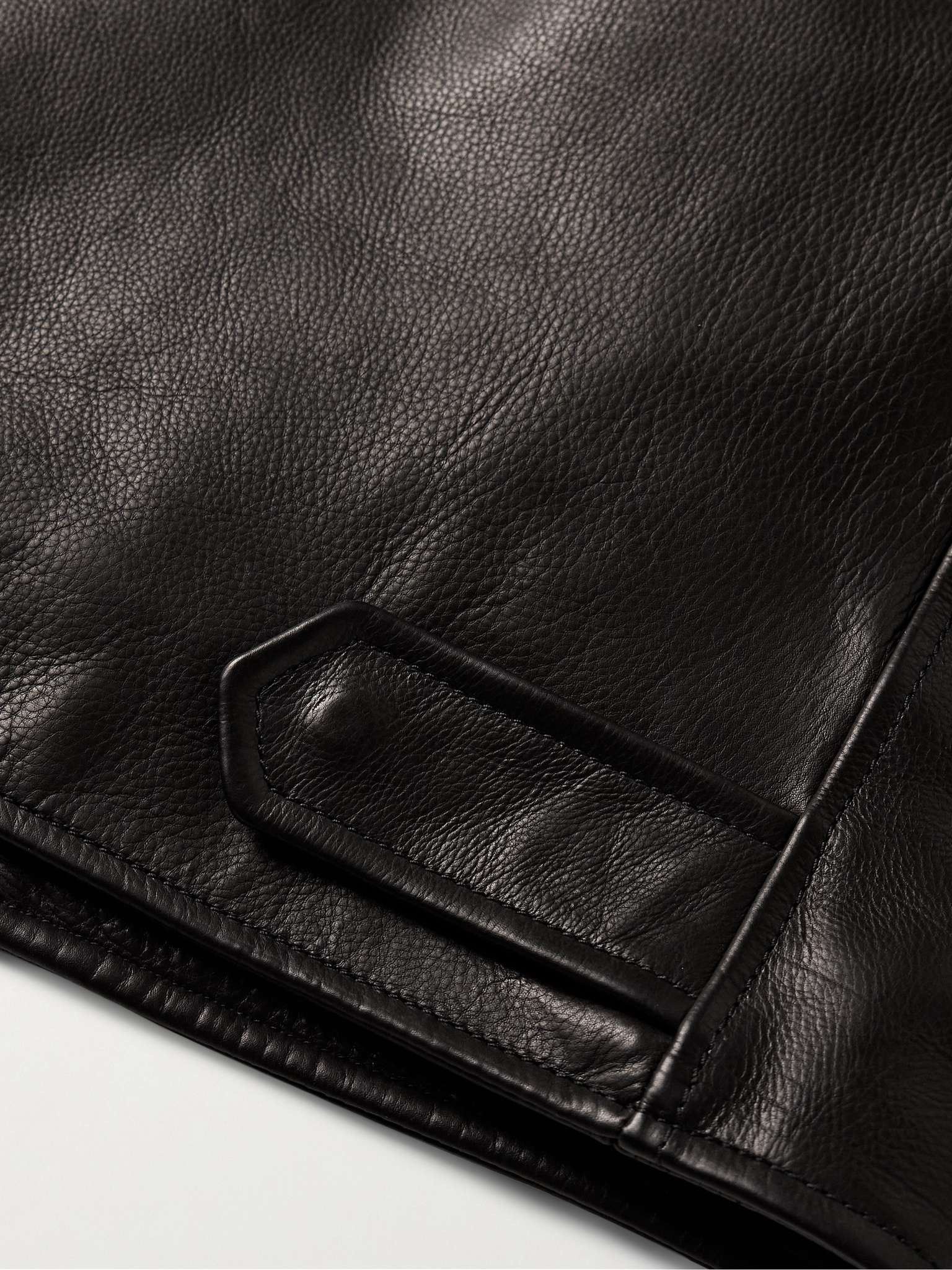 Loro Piana o1w1db10824 Salinar Leather Jacket in Black Size US XL / EU 56 / 4 - 3 Thumbnail