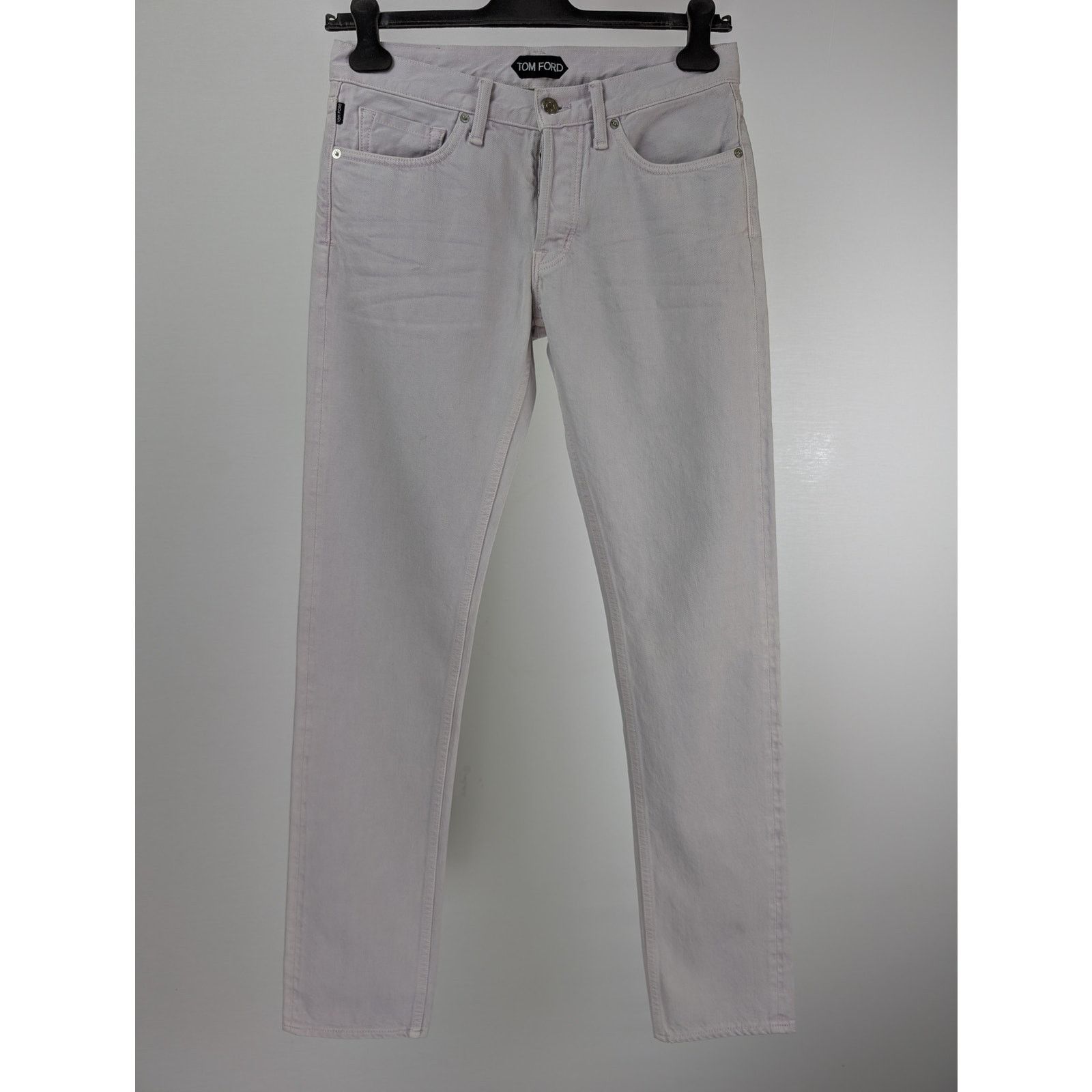 Tom Ford o1rshd1 Slim Denim Jeans in Dirty White Size US 30 / EU 46 - 8 Thumbnail