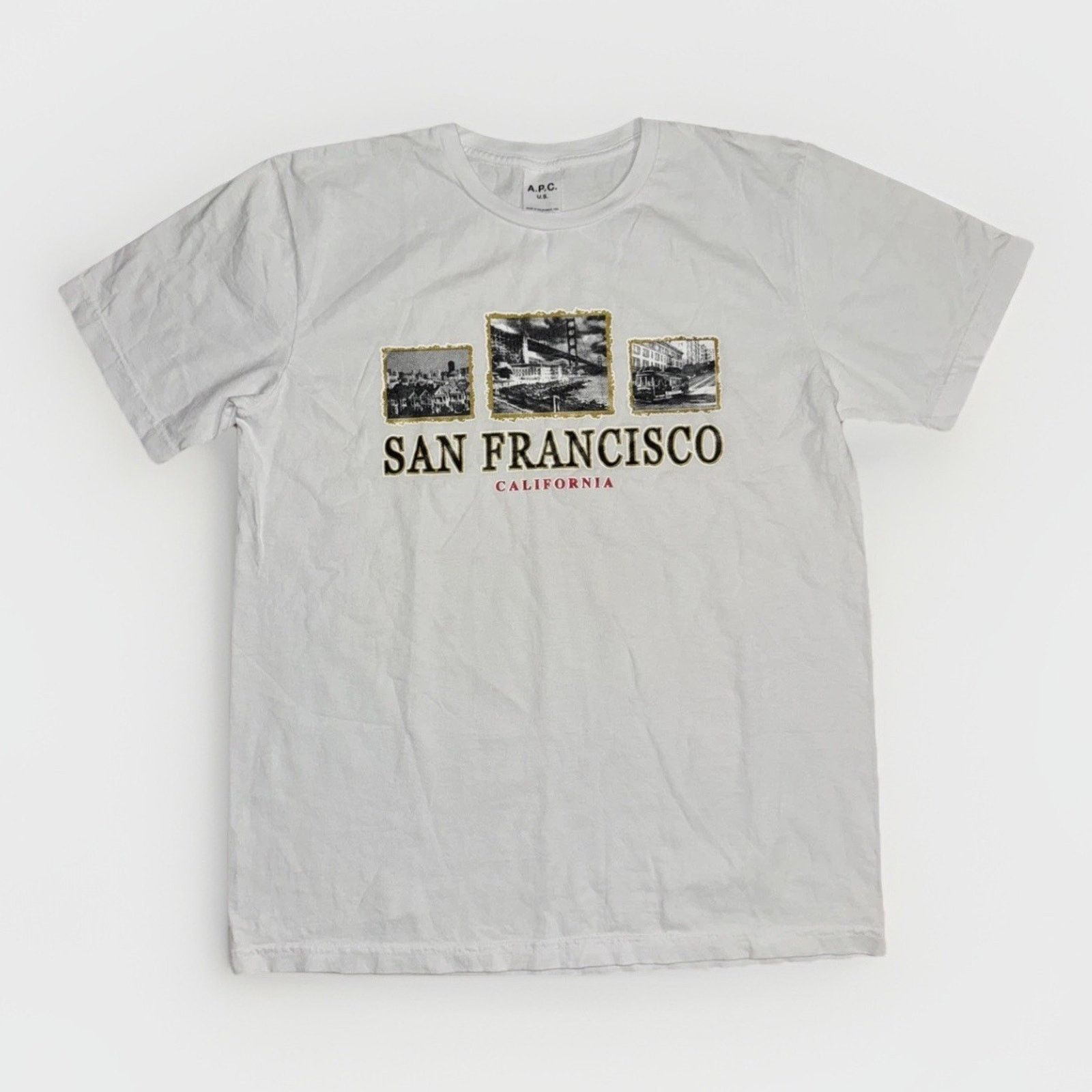 A.P.C. A.P.C. San Francisco California Graphic T-Shirt White M Size US M / EU 48-50 / 2 - 1 Thumbnail