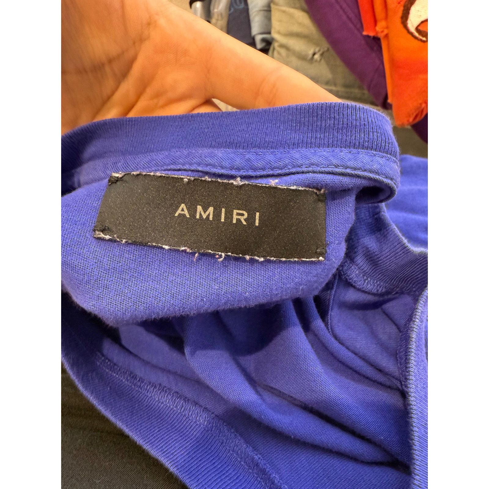 Amiri Amiri Palm Tree Tee Blue Used Medium Size US M / EU 48-50 / 2 - 3 Thumbnail