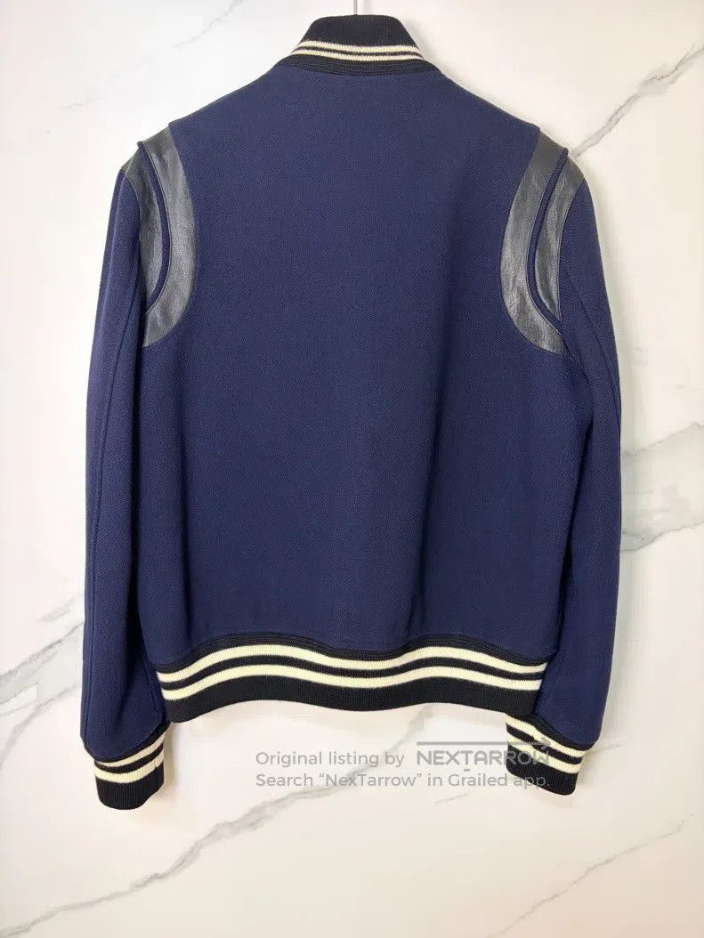 Saint Laurent Paris Saint Laurent Paris Dark Blue Baseball Jacket Size US M / EU 48-50 / 2 - 2 Thumbnail
