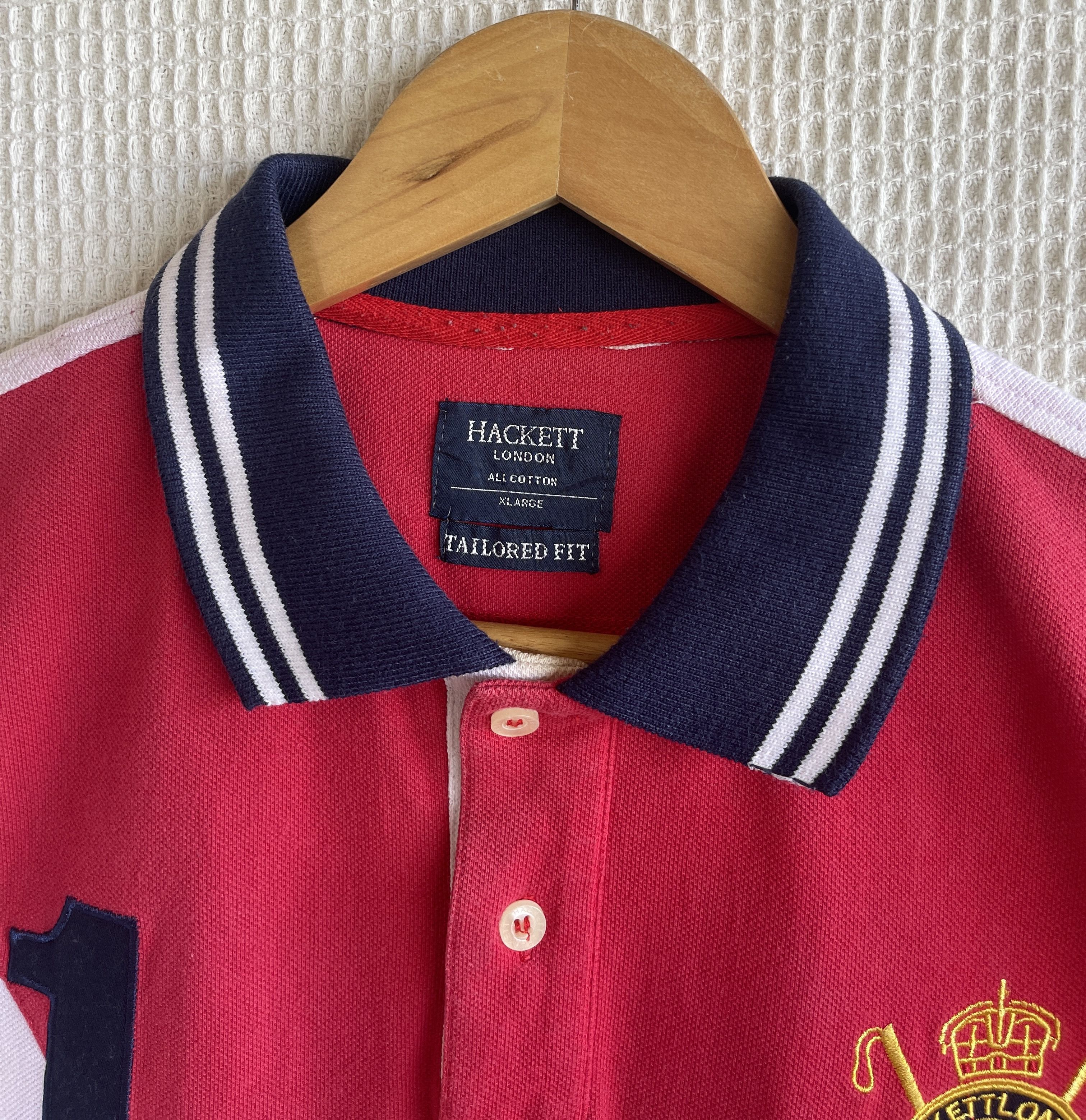 Hackett × Rugby Ralph Lauren 🔥HACKETT LONDON POLO CLUB🔥Embroidered Big Logo Polo Tshirt Size US S / EU 44-46 / 1 - 3 Thumbnail