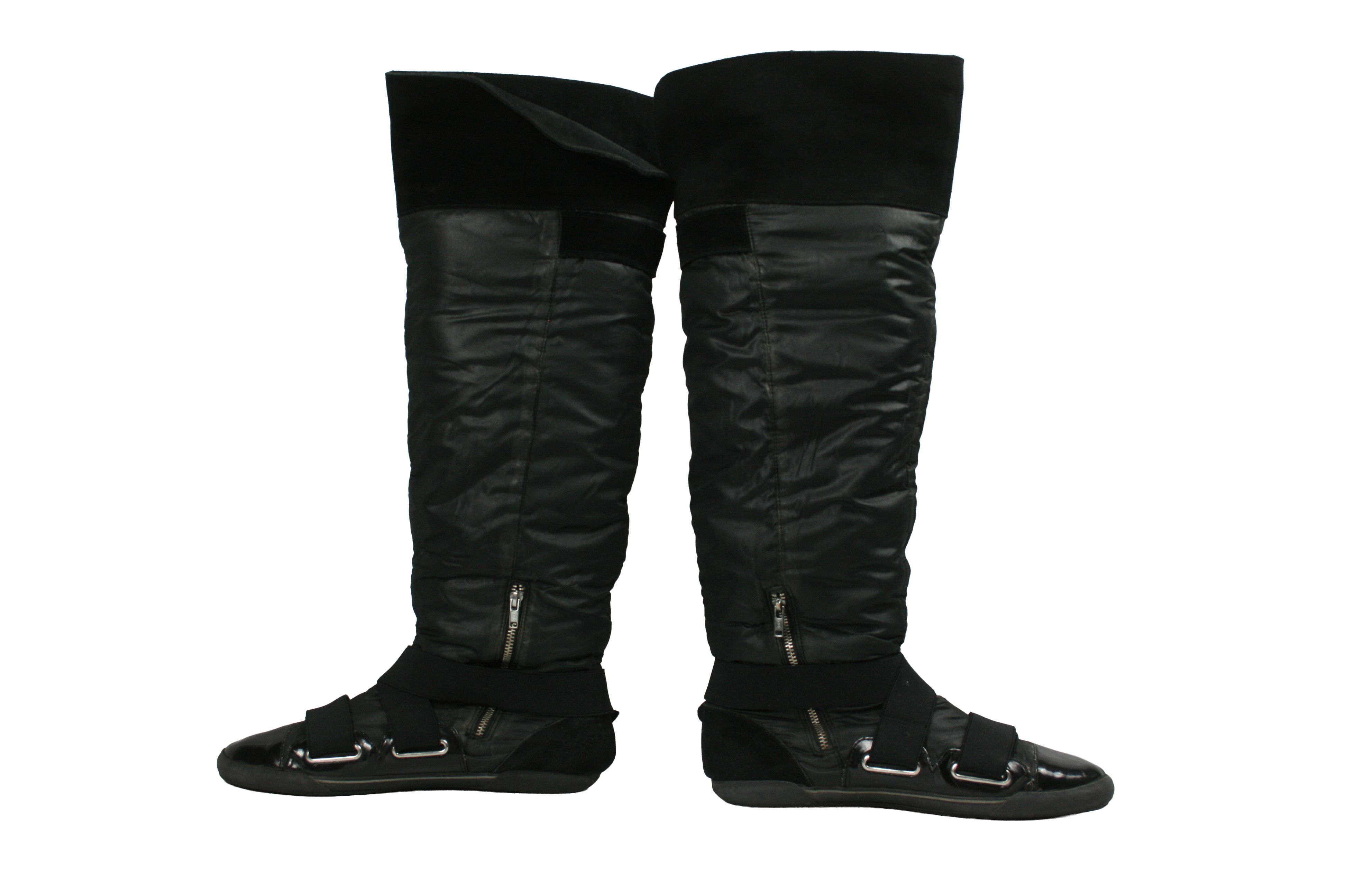Miss Sixty 00S Y2K Straps Distressed Knee High Boots Vintage Size US 10 / IT 40 - 13 Thumbnail