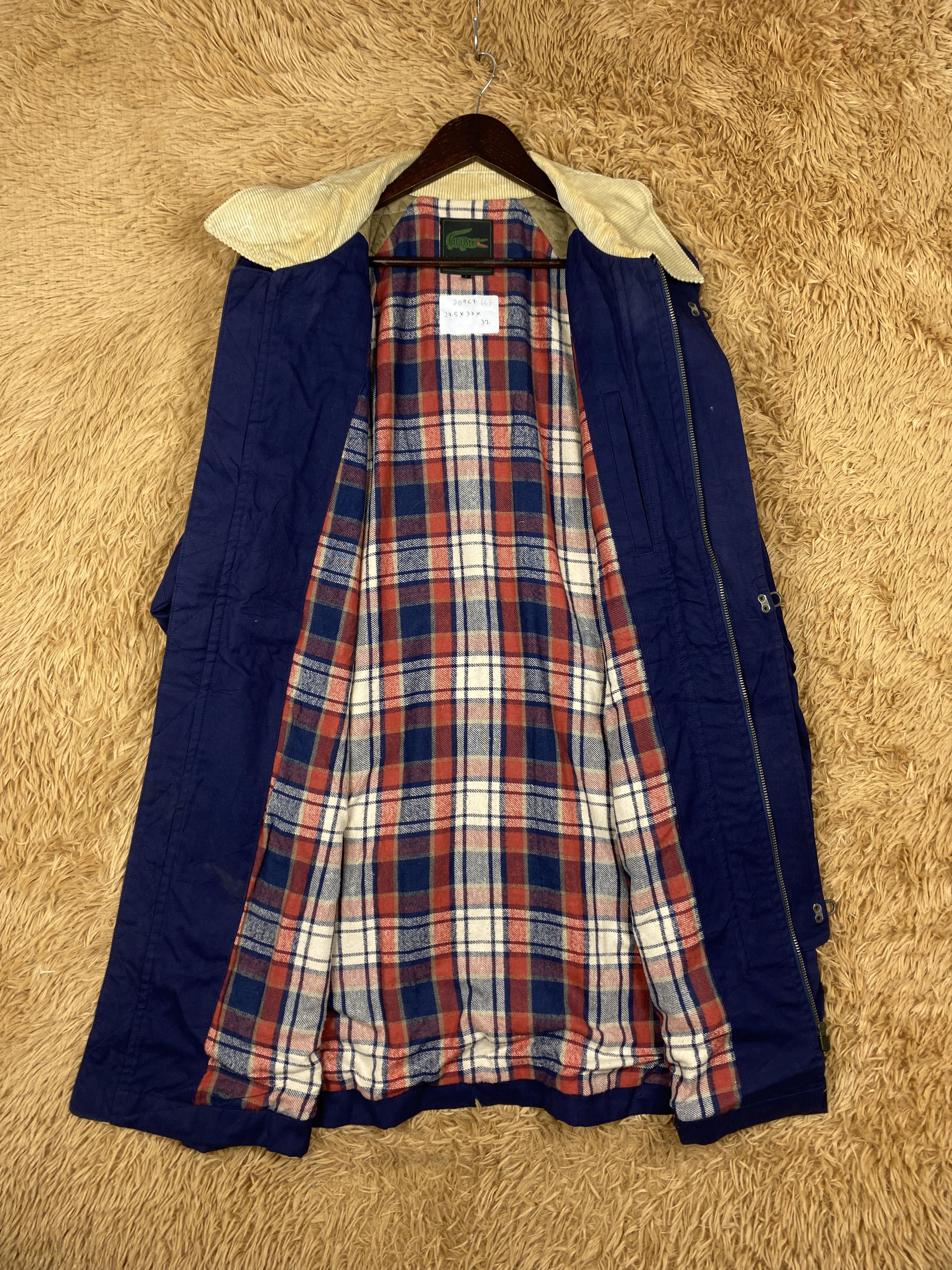 Lacoste Vintage Lacoste Flannel Lining Long Jacket DJ0667 Size US XXL / EU 58 / 5 - 6 Thumbnail