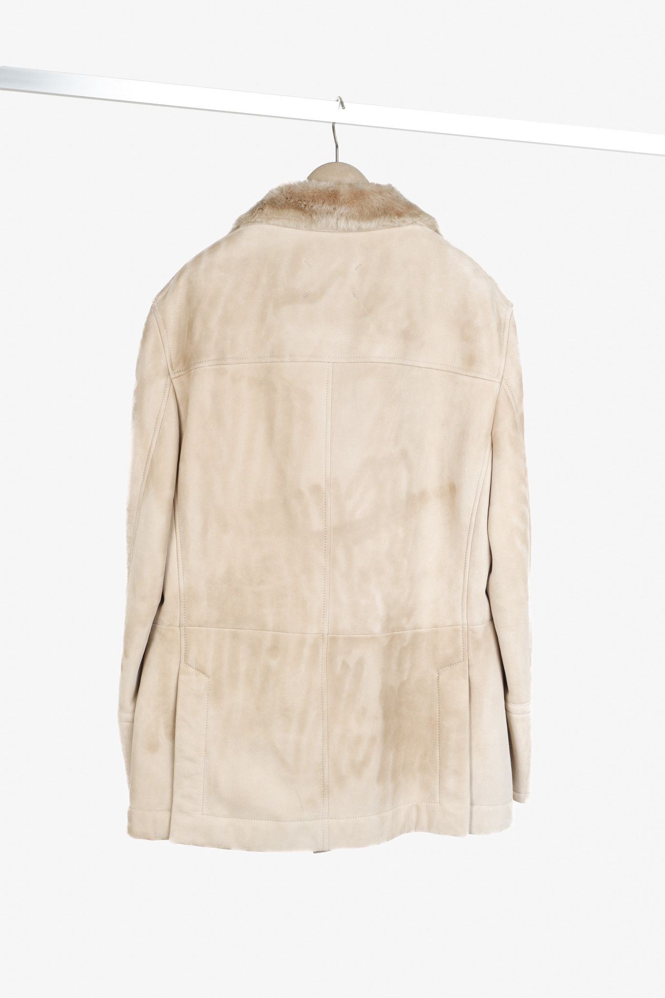 Brunello Cucinelli Brunello Cucinelli Beige Sharpa Sheepskin Fur Peacoat Size US M / EU 48-50 / 2 - 3 Thumbnail