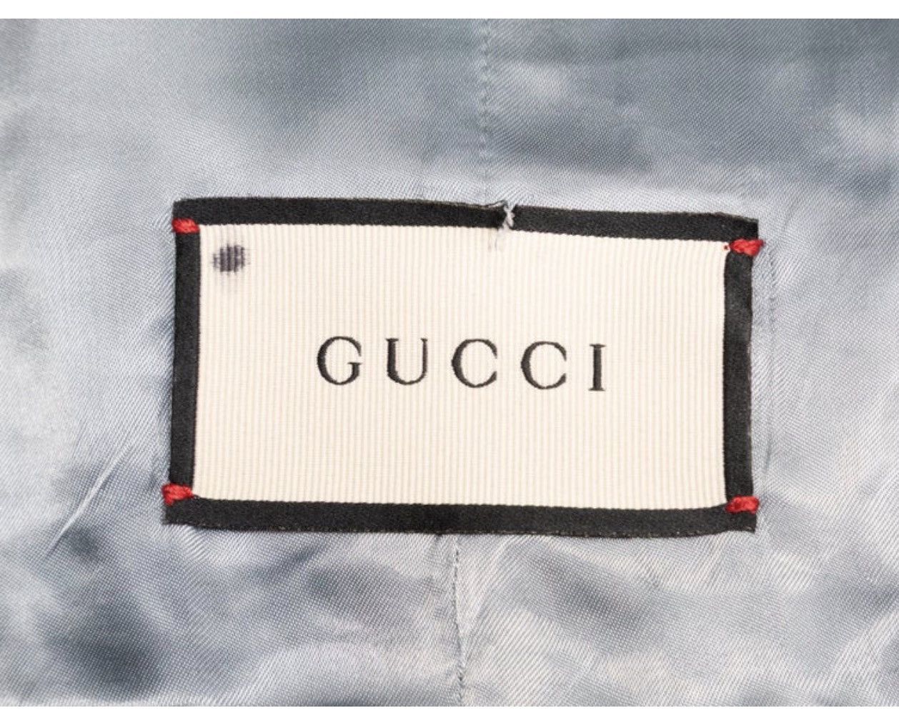 Gucci Navy Gucci Plaid Bee Motif Waistcoat Vest Size 44R - 5 Thumbnail