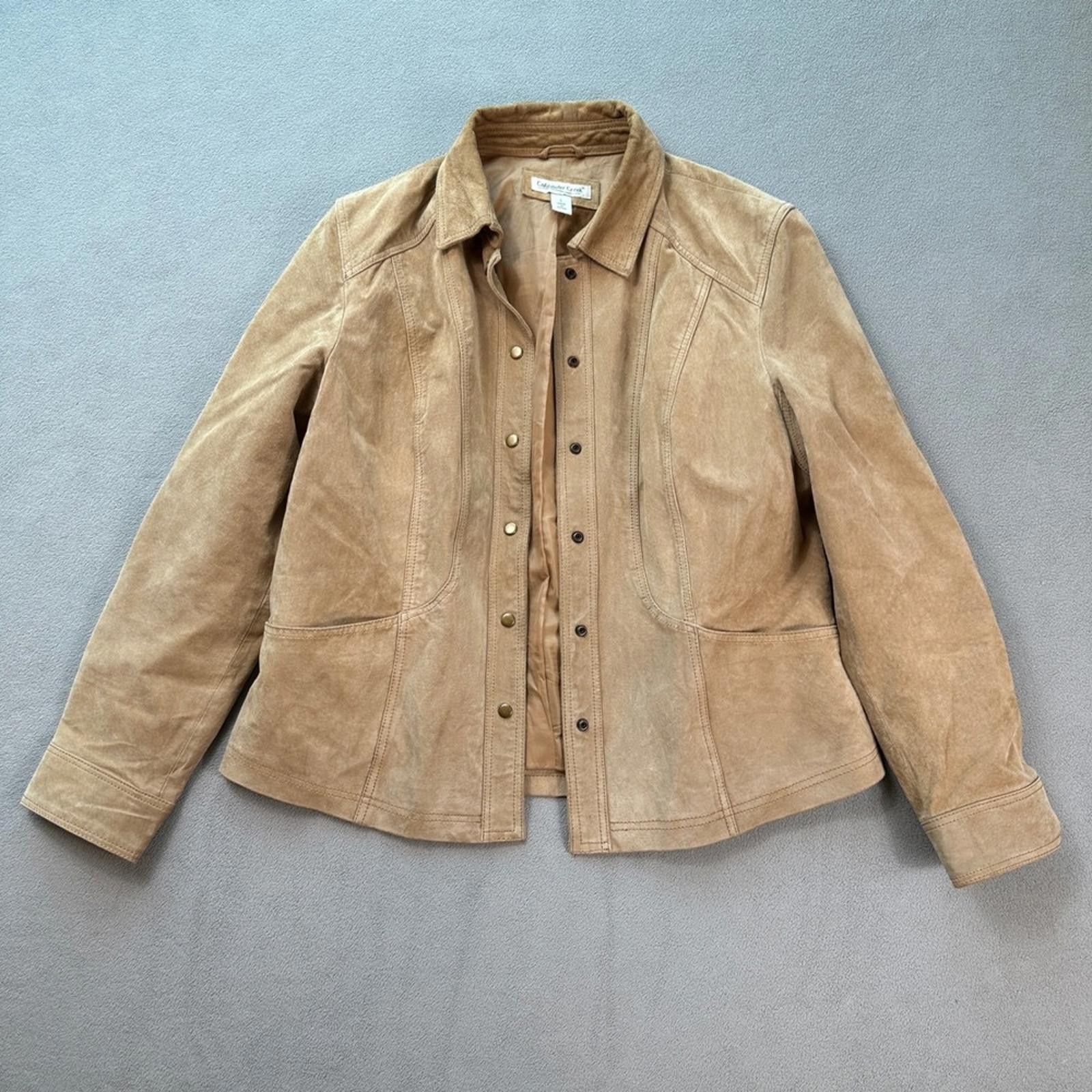 Coldwater Creek Coldwater Creek Suede Genuine Leather Jacket Tan Women L Size L / US 10 / IT 46 - 1 Thumbnail
