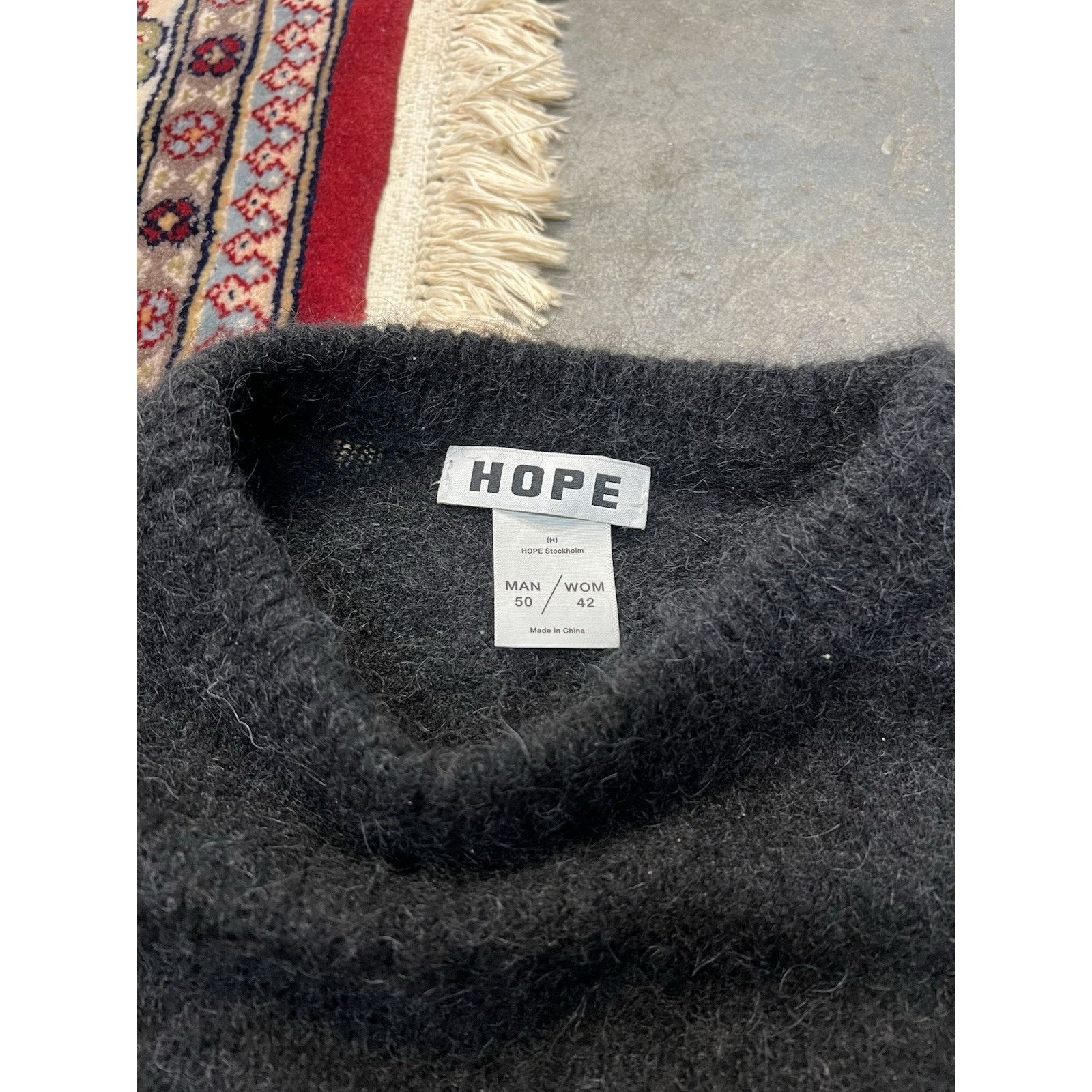 Hope HOPE Stockholm Flower Mohair Sweater Men's 50 Blend $385 Size US XL / EU 56 / 4 - 7 Thumbnail