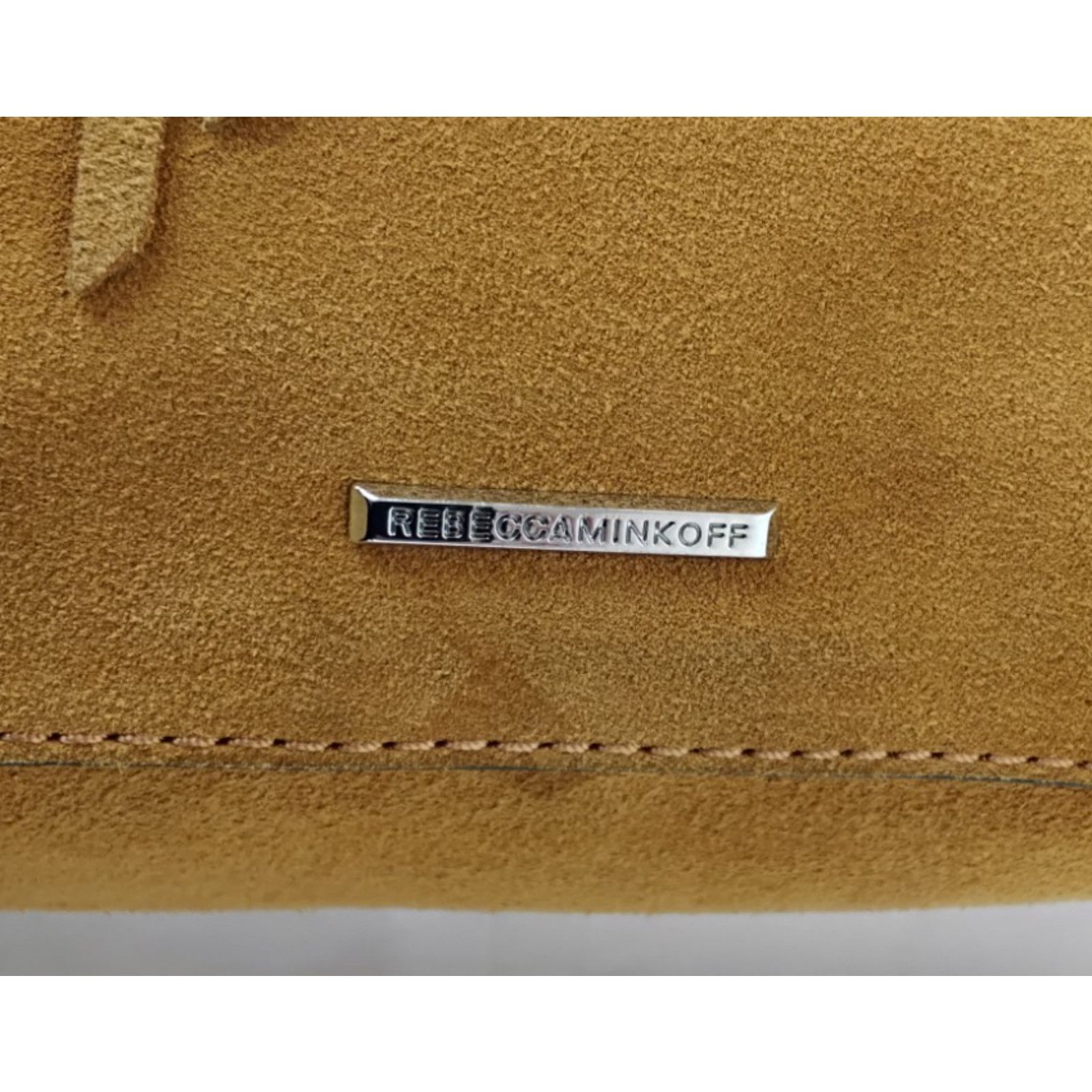 Rebecca Minkoff Rebecca Minkoff Suede Leather Purse Tan With Crossbody Strap Size ONE SIZE - 11 Thumbnail