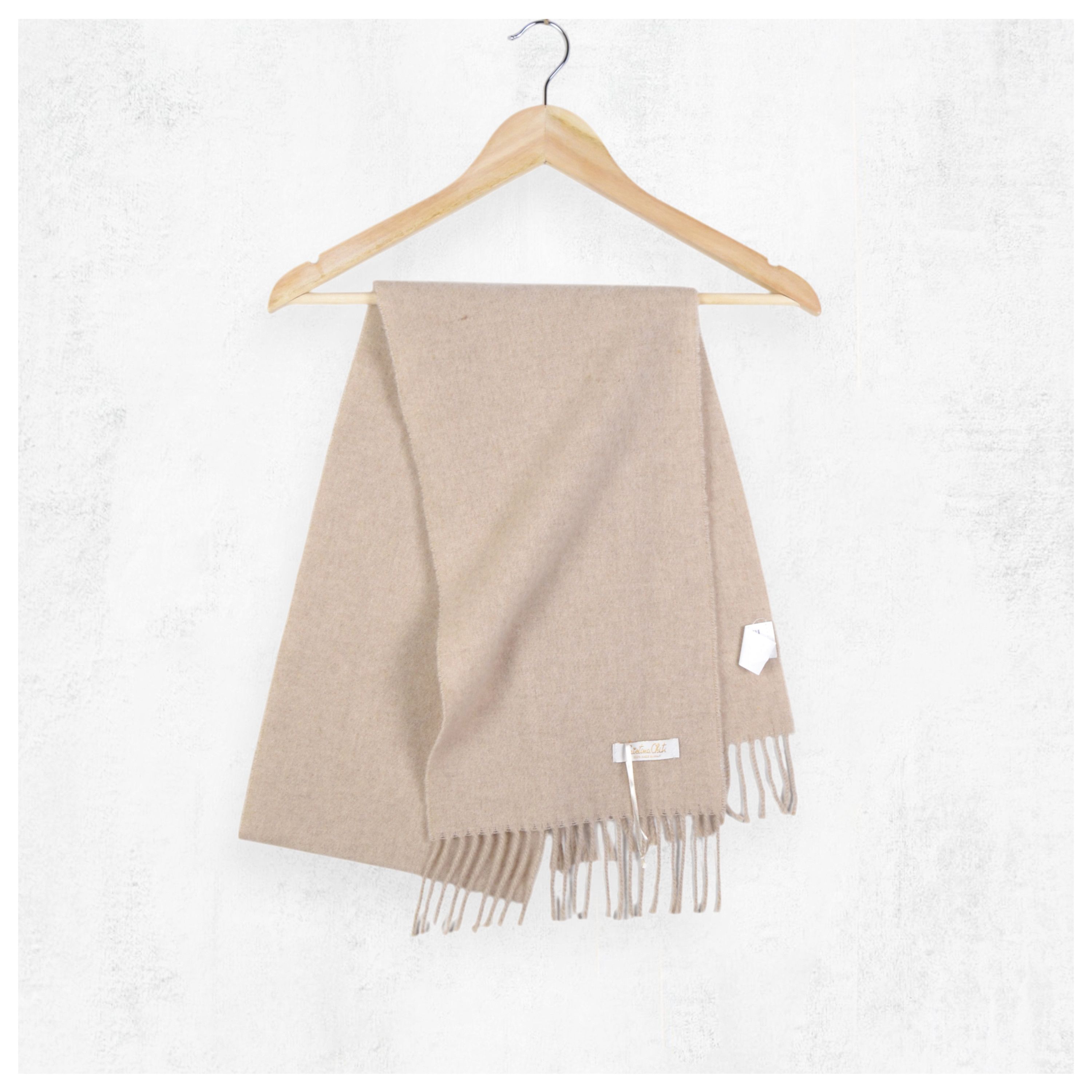 Other Cristina Chiti Beige Wool/Cashmere Scarf Light Beige Size ONE SIZE - 1 Thumbnail