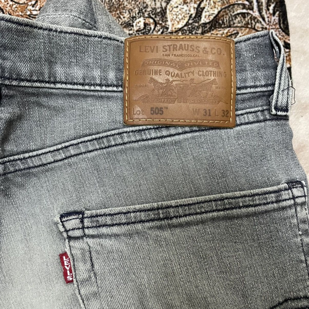 Levi's Vintage Clothing 🔥Vintage Levis 505 Big E Repro Stoned Washed Distress Jeans Size US 30 / EU 46 - 12 Thumbnail